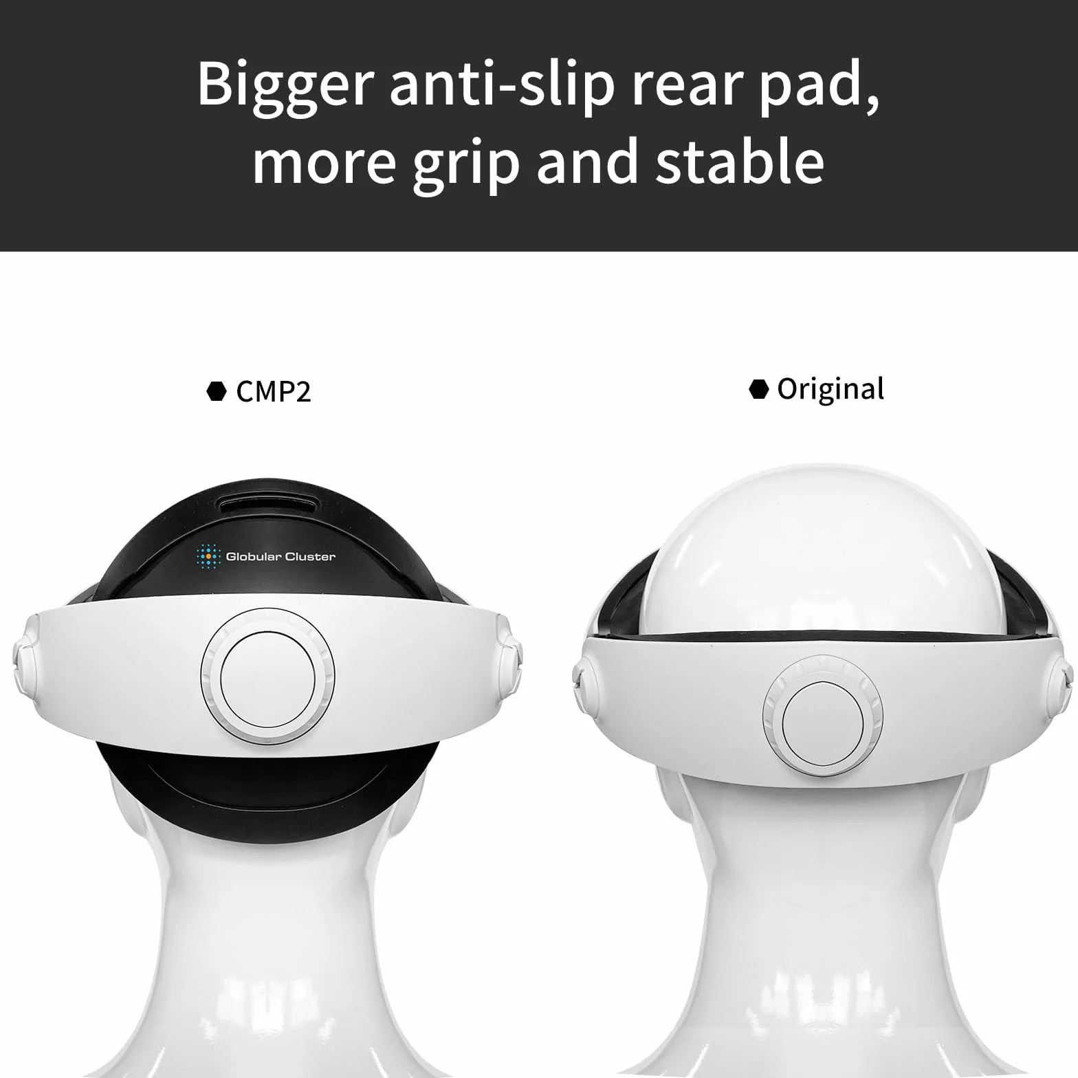 Globular Cluster CMP2 Wygodny mod do PS VR 2 – Sweet Spot Keeper – wyrównanie wagi – miękka wyściółka pod czoło – większa, bardziej miękka, antypoślizgowa wyściółka z tyłu