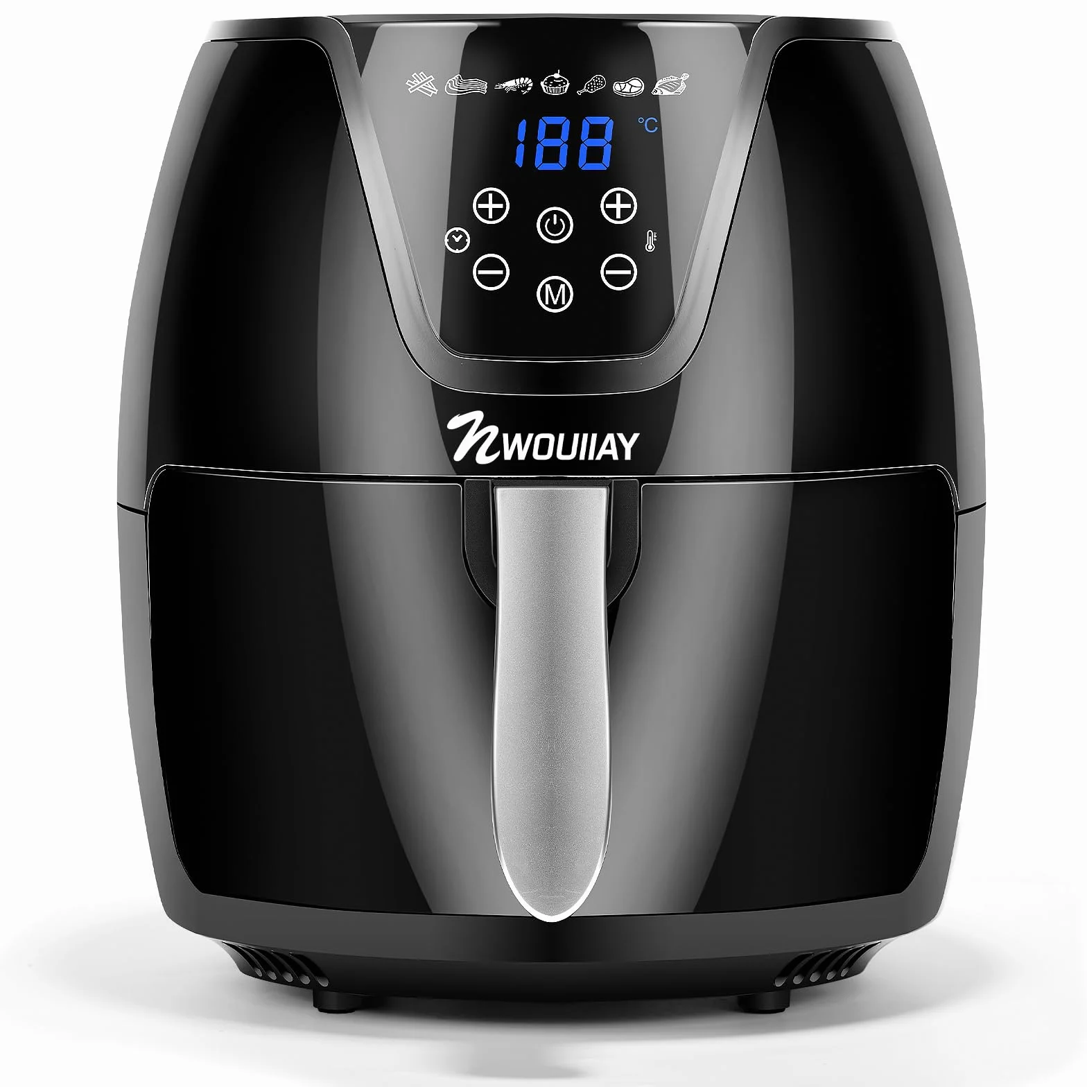 Frytownica na gorące powietrze 1800 W, cyfrowy ekran dotykowy LED, 5,5 l, 7 programów