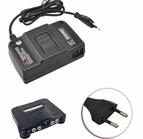 Zasilacz sieciowy do Nintendo 64 N64 kabel sieciowy kabel ładujący ładowarka zasilacz zastępczy kabel zasilający AC adapter wtyczka