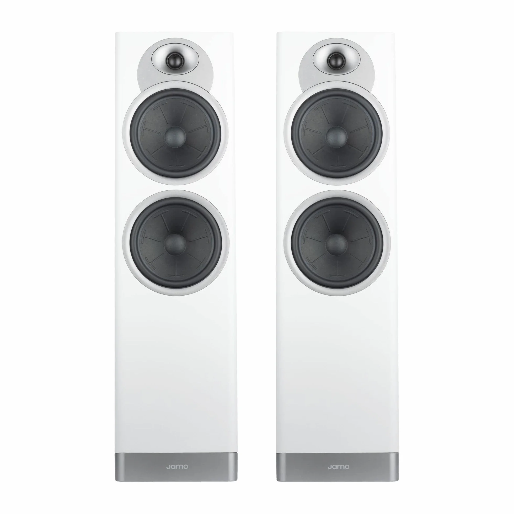 Jamo S7-27FA Pair of Floor SPEAKERS DOLBY ATMOS Grey Cloud Para głośników podłogowych z 17 cm głośnikami niskotonowymi i dźwiękiem Dolby Atmos szary