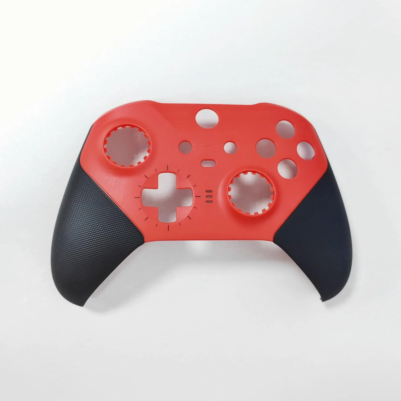 Zestaw Pełnej Obudowy dla Xbox Elite Controller Series 2 - Core, Wymienna Obudowa Zawiera Skorupa Pokrywę Ramka Środkowa Przyciski ABXY LT RT Zderzak LB RB Akcesoria Narzędzia, Czerwony
