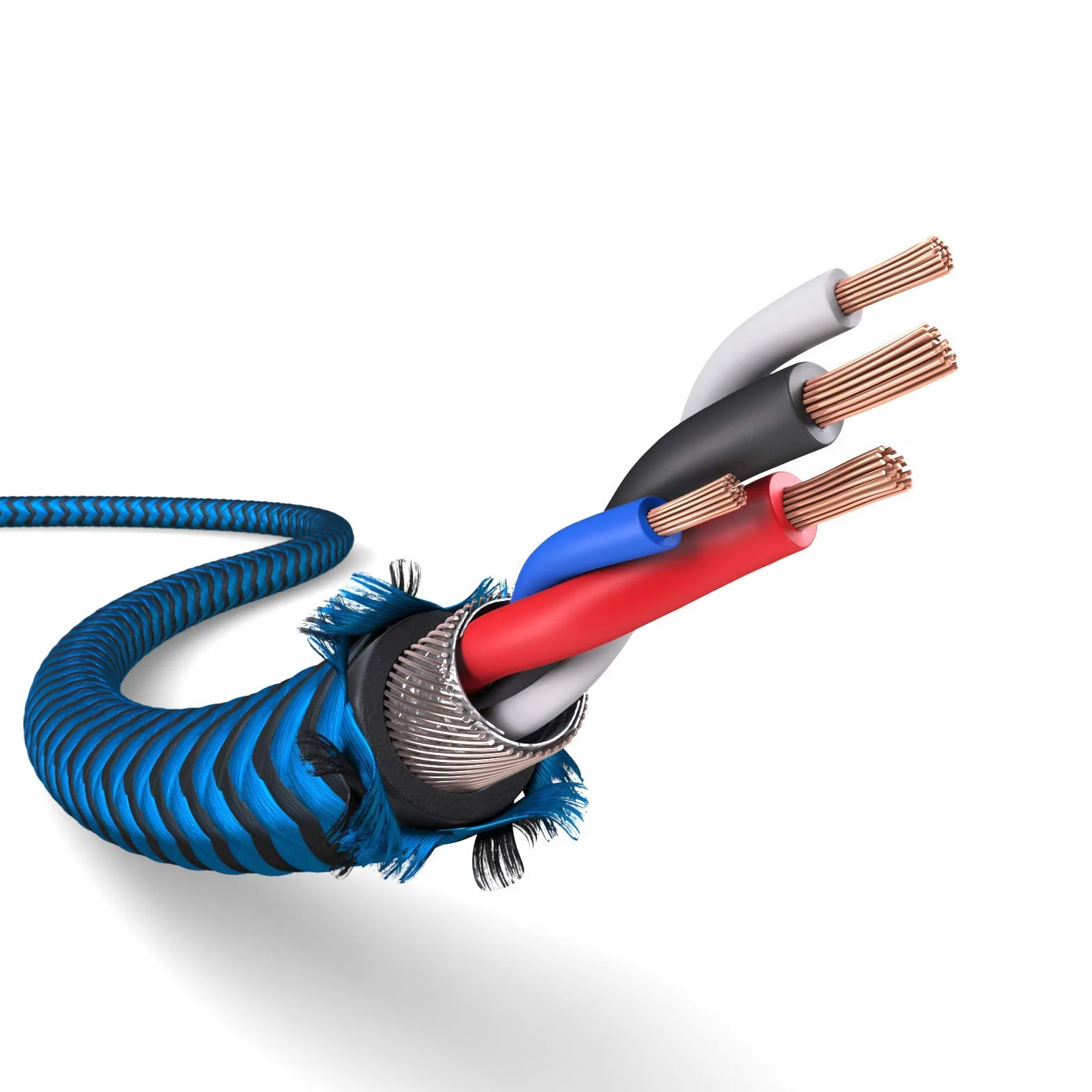 Kabel ładujący 2 x 4 m do kontrolera PS3, kabel USB na mini USB, długi, w oplocie, pozłacany, niebieski/czarny