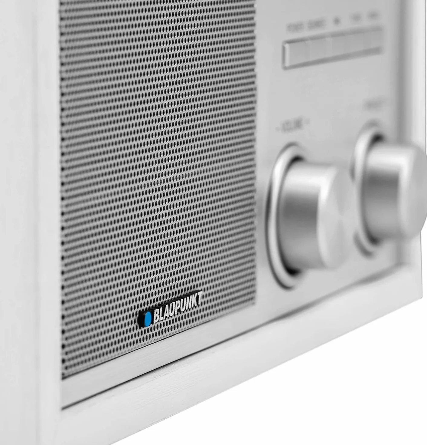 Blaupunkt Radio nostalgiczne RXD 180 DAB+ z AUX IN i Bluetooth, radio UKW PLL z RDS, kolorowy wyświetlacz RMS LC 5 W, radio kuchenne z łatwą obsługą, z przyłączem słuchawkowym, pokrętłem, białe