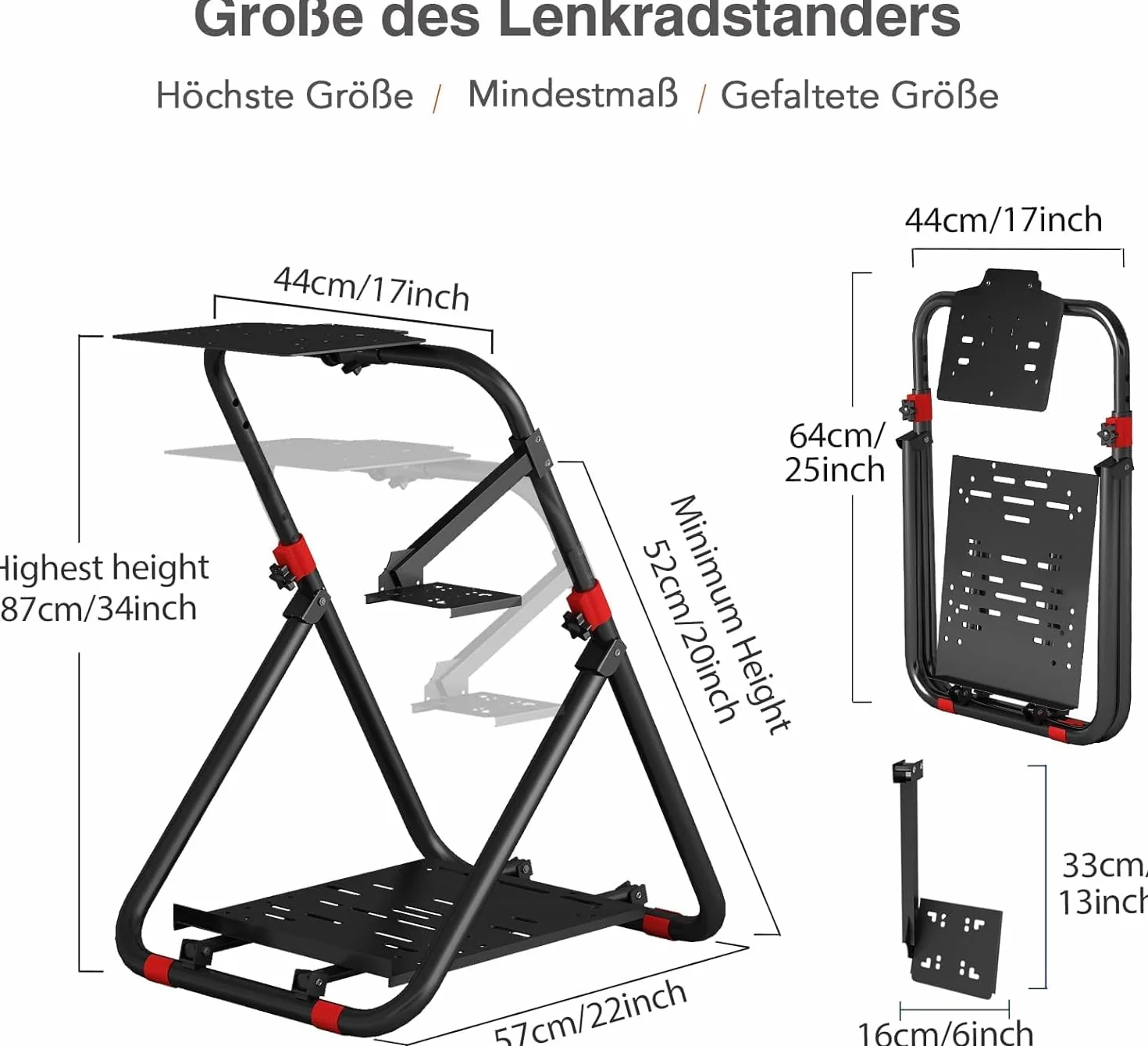 DIWANGUS Stojak na kierownicę, szybki montaż, odpowiedni do Logitech G923, G920, G29, G27, G25, składany stojak na kierownicę, odpowiedni do Thrustmaster T248X, T248, T300Rs, TX, T150, PS4, PS5, Xbox