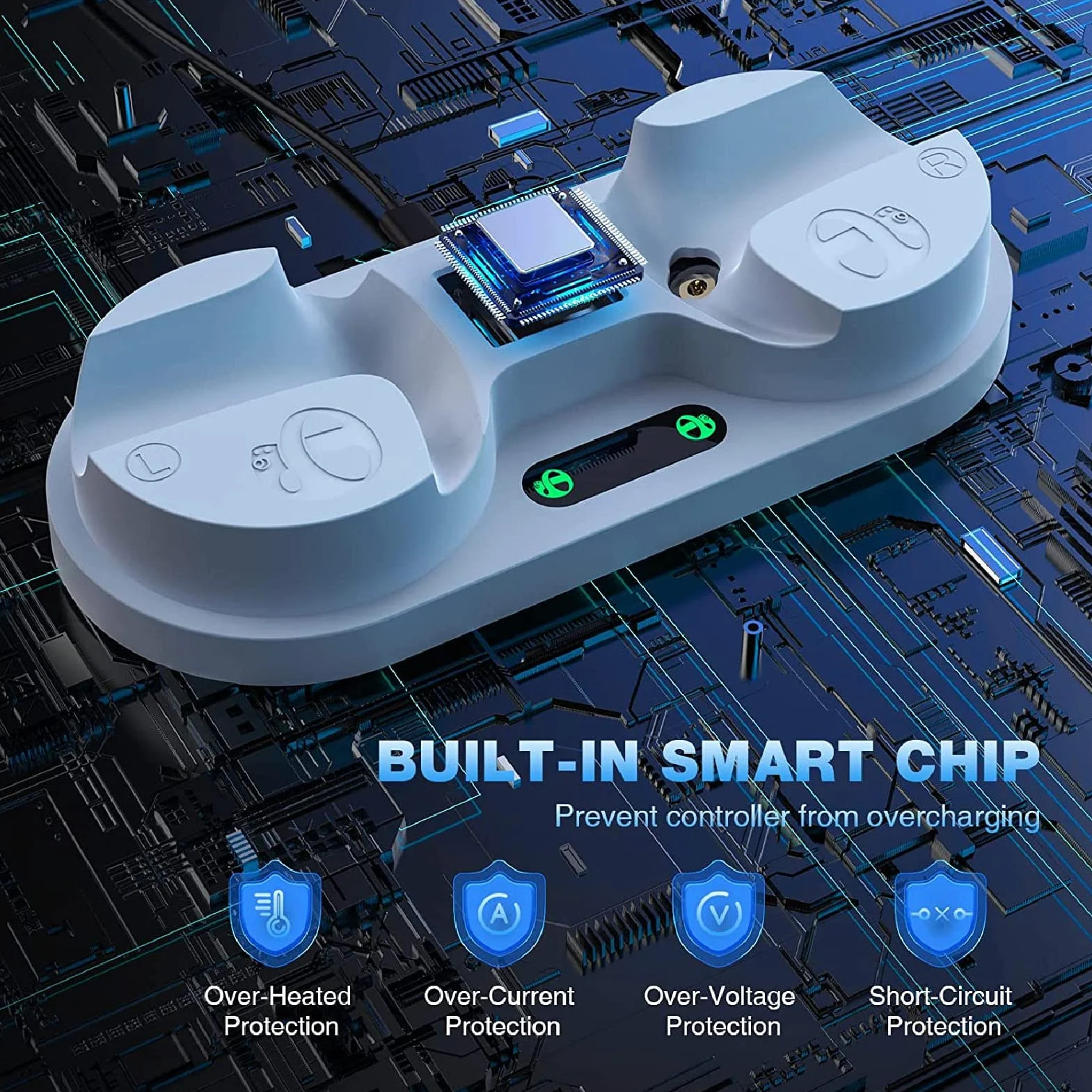 Stacja ładująca PS VR do Kontrolera PS VR2 Sense ze Wskaźnikiem LED, Magnetyczna Szybka ładowarka z podwójną ładowarką Stacja ładująca