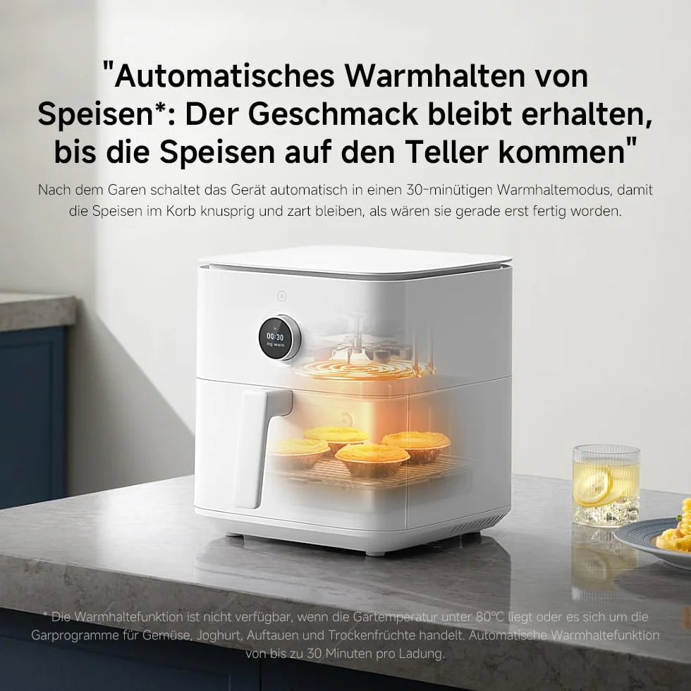 Xiaomi Smart Frytkownica Beztłuszczowa, Czarny, 6.5L