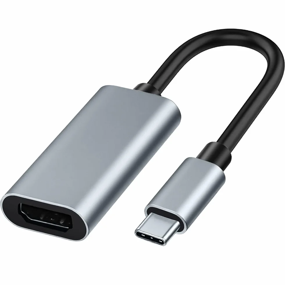 AXFEE Adapter USB C na HDMI, adapter 4K przy 30 Hz typu C na HDMI, konwerter Thunderbolt 3 na HDMI, kompatybilny z telefonem z serii 15, MacBook Pro/Air, i-Pad Pro, Surface Book