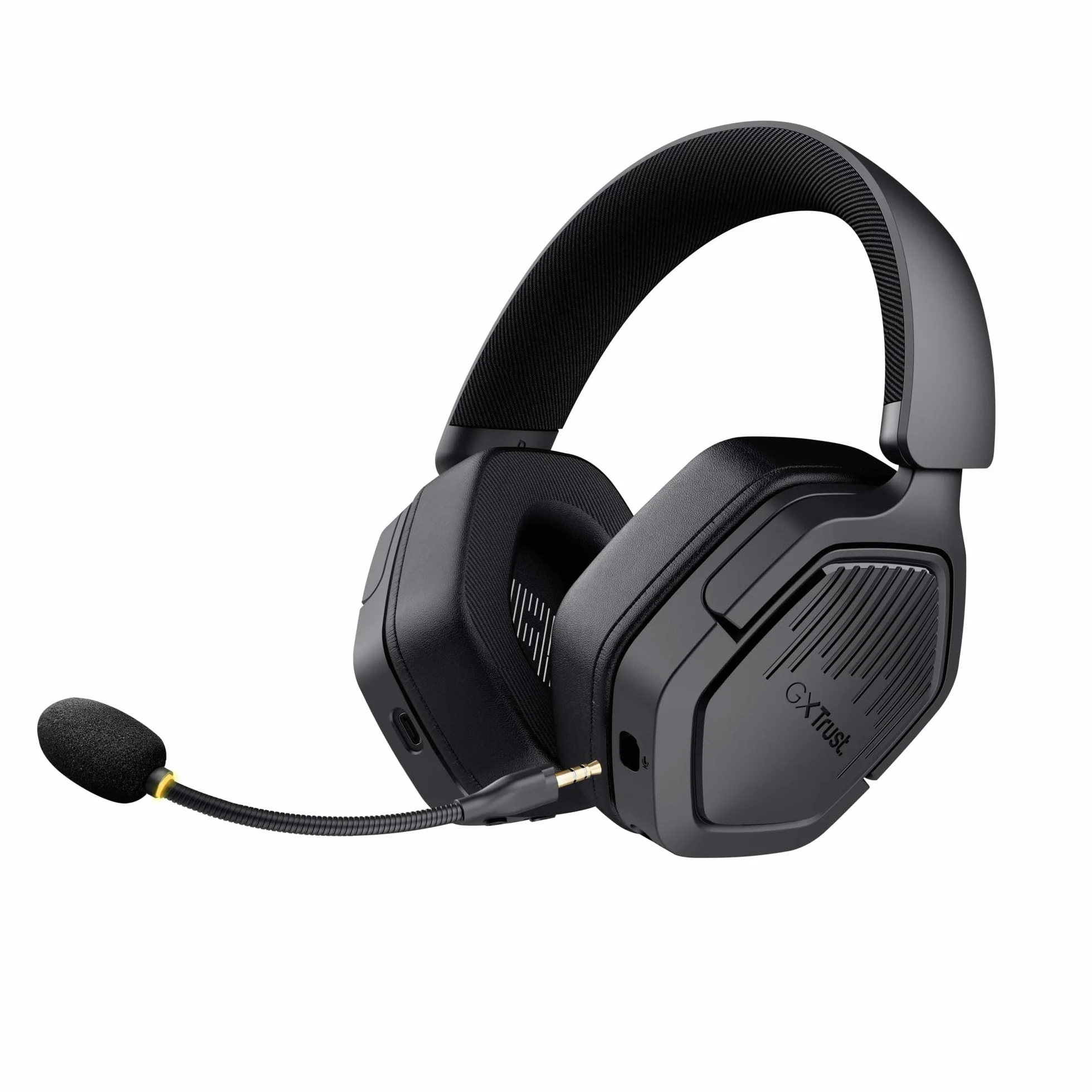 Trust GXT 1493 Ravox Słuchawki Bezprzewodowe Gamingowe Bluetooth + 2.4 GHz do PS5 PS4 Switch PC Smartfonów, Przetworniki 50mm, Akumulator 70h, Wokółuszny Headset z Mikrofonem, Czarny