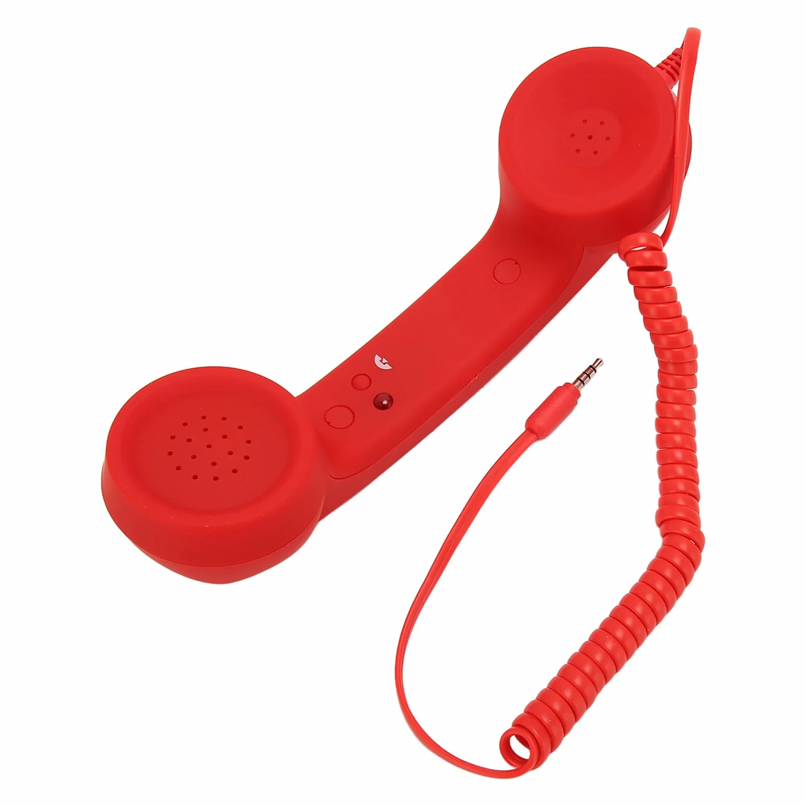 Vintage Słuchawka Telefoniczna, Retro Telefon Komórkowy z Mikrofonem do Wszystkich Smartfonów i Komputerów z Gniazdem 3,5 Mm (czerwony)