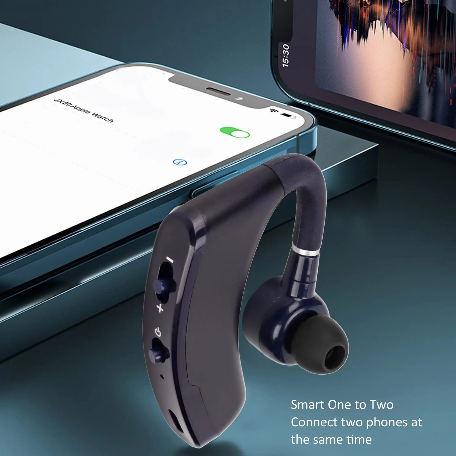 Zestaw Słuchawkowy Bluetooth, Zestaw Głośnomówiący Bluetooth 5.2 Długi Czas Rozmowy z Mikrofonem, Bezprzewodowe Słuchawki Douszne Słuchawki Douszne z Cyfrowym Wyświetlaczem LED, do Jazdy w Biurze Bizn