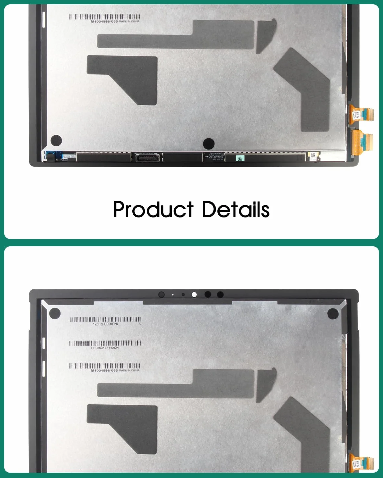 Dla Microsoft Surface Pro 6 12.3 1807 wyświetlacz LCD zamiennik ekranu dotykowego digitizer zestawy naprawcze do Microsoft Surface Pro 6 (czarny, bez ramki)