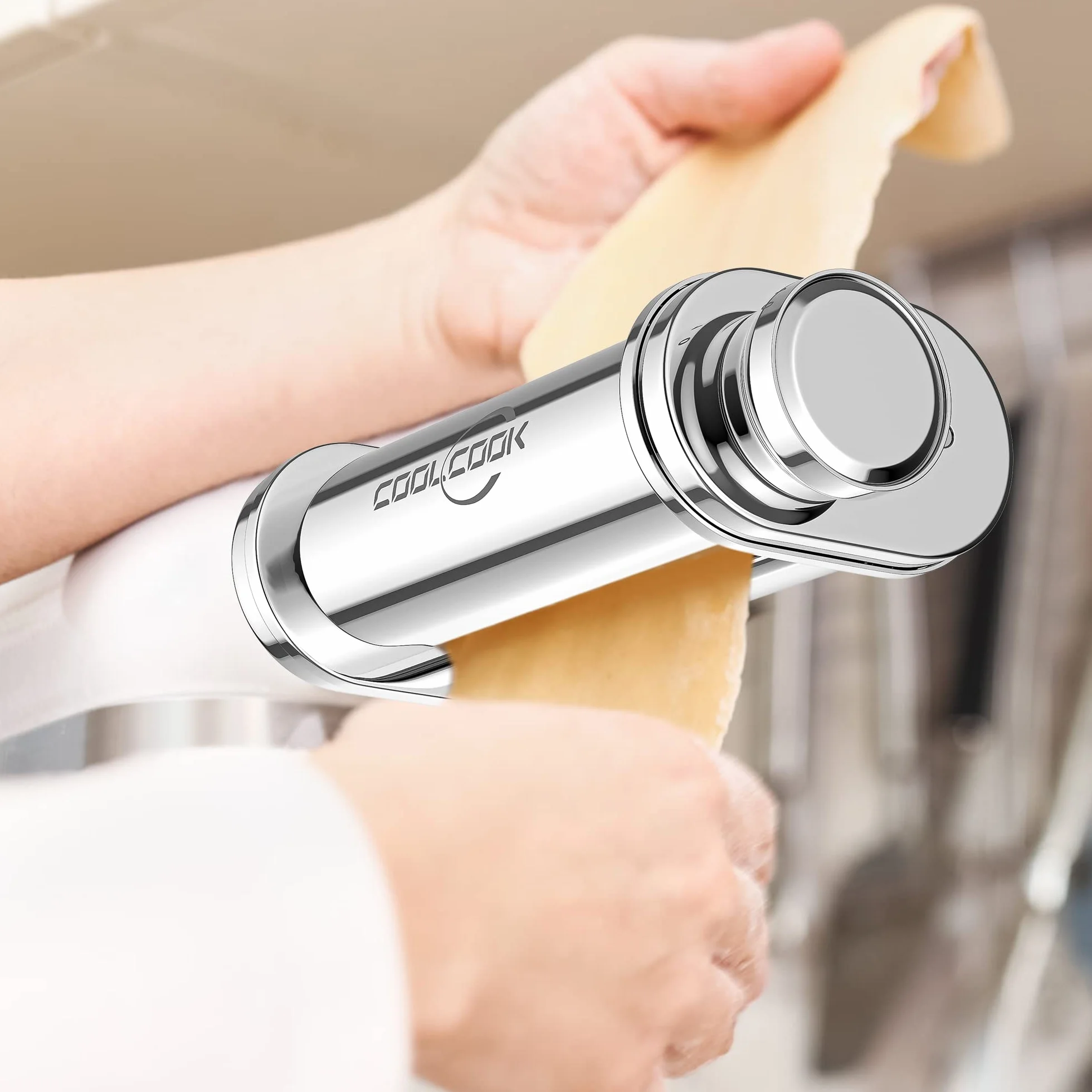 Kitchenaid Nasadka do Makaronu ze Stali Nierdzewnej, 3 Wałki, Zestaw Akcesoriów z Krajalnicą do Spaghetti