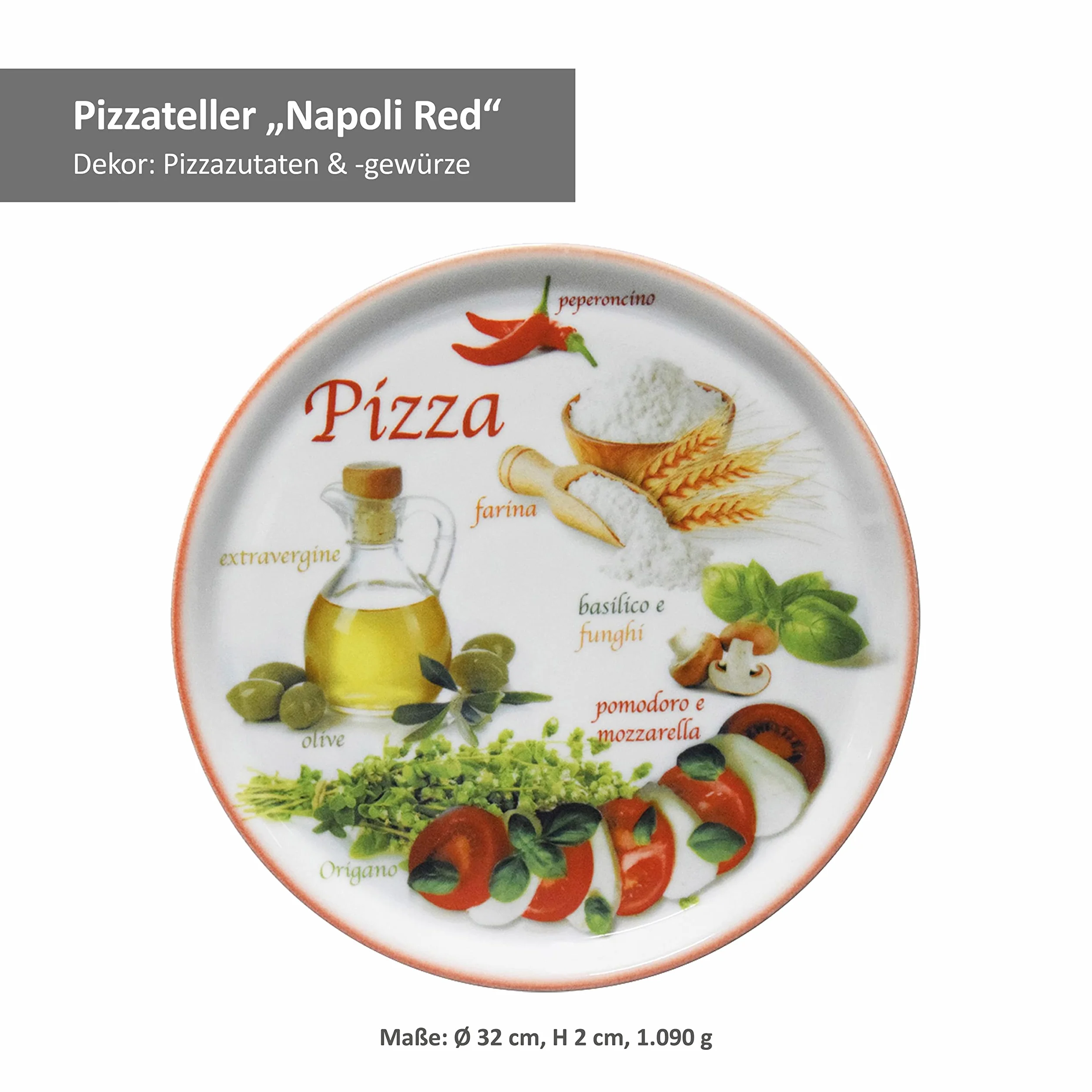 MamboCat Zestaw 6 talerzy do pizzy Napoli 32 cm białe porcelanowe