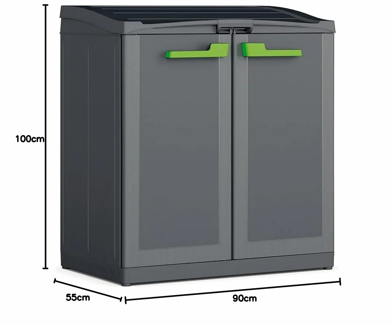 Kis szafka z tworzywa sztucznego "Moby recycling", 1 sztuka, antracytowo-szara, 9961200 0708 02