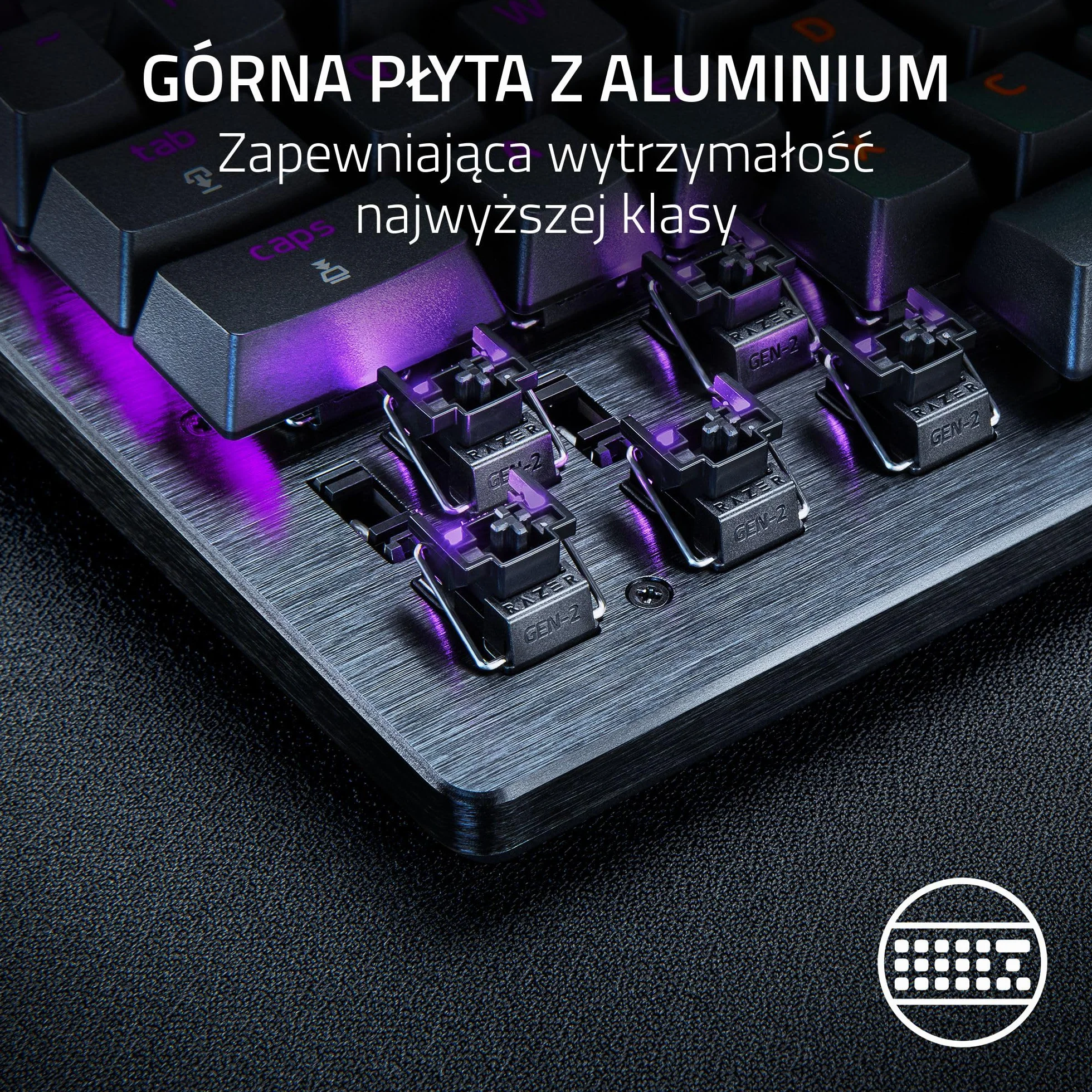 Razer Huntsman V3 Pro 8KHz mechaniczna klawiatura gamingowa 8KHz HyperPolling pomarańczowe przełączniki dotykowe Snap Tap Rapid Trigger QWERTY US Czarny