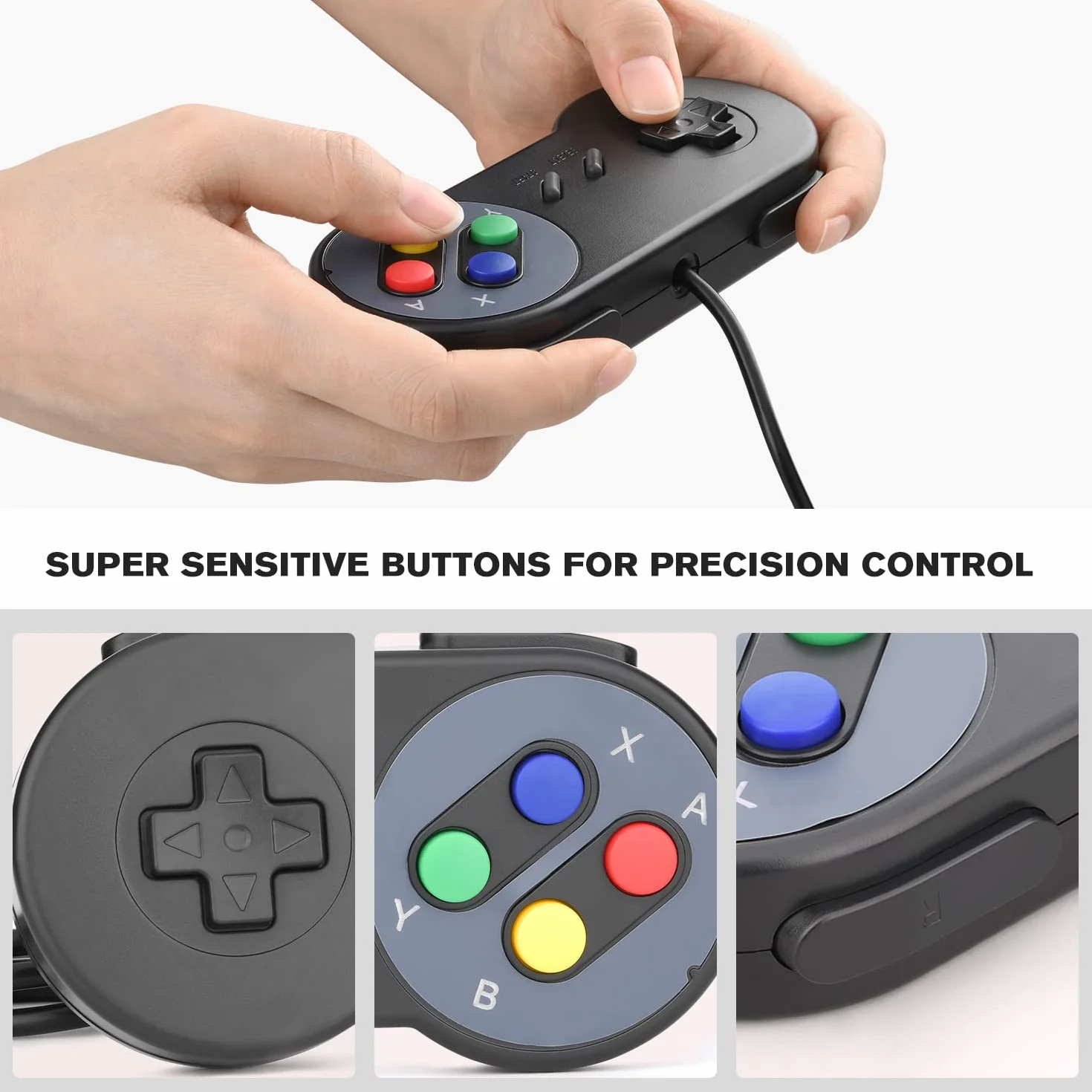 Rii Gaming GP100 - Para Gamepad Kontroler USB kompatybilny z komputerami PC (Windows, Mac, Linux) i Raspberry Pi