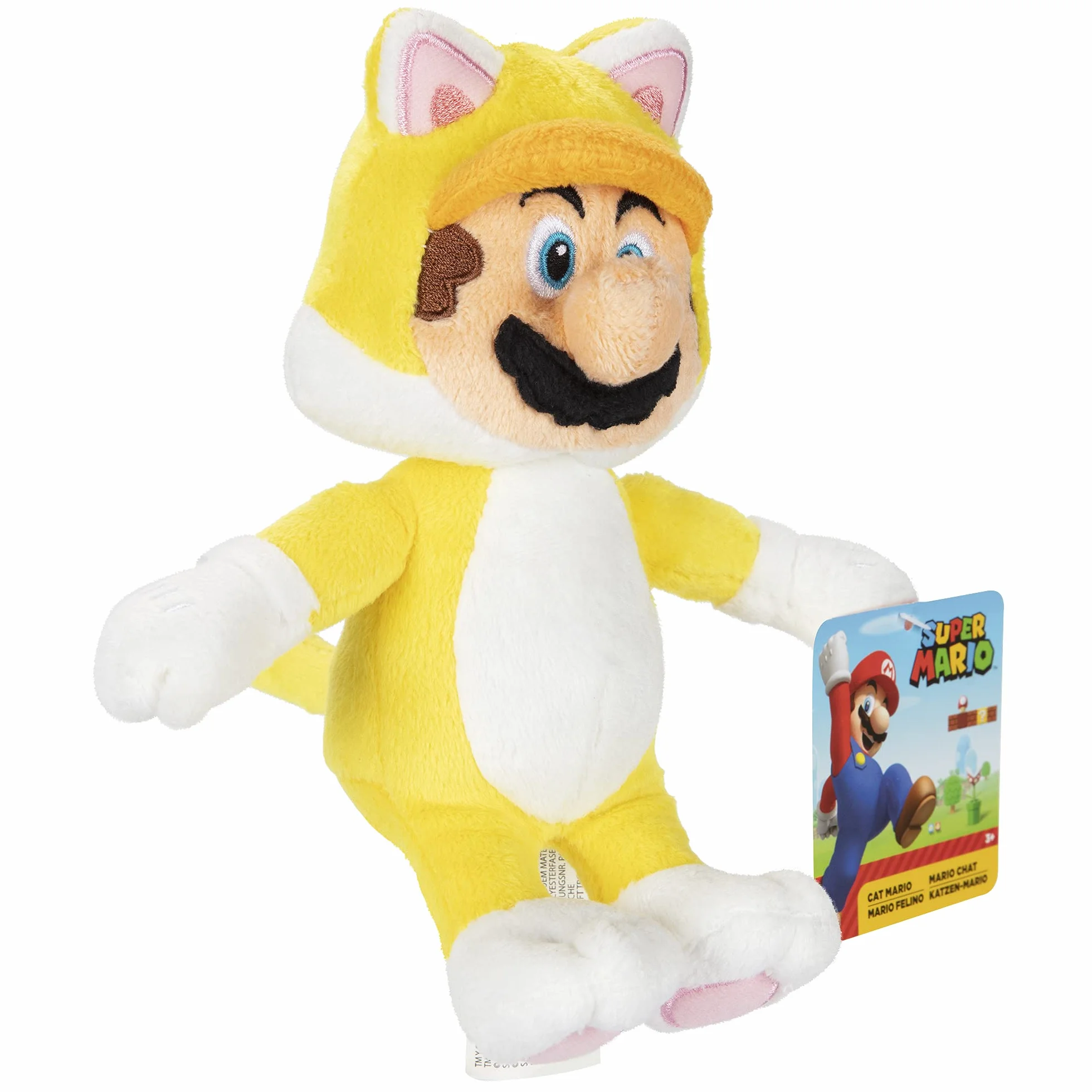 Nintendo Super Mario Plüsch Cat Mario, ca. 18 cm