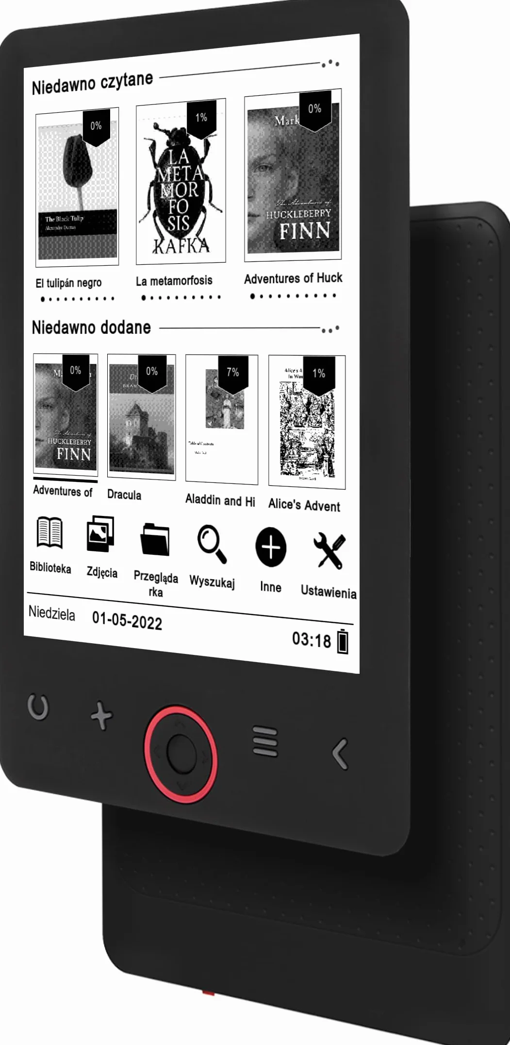 Czytnik ebooków Bemi Cognita Light 2 - E-ink 6" w technologii Carta | podświetlenie smart (ciepłe i zimne światło) | 8GB pamięci | 1900mAh