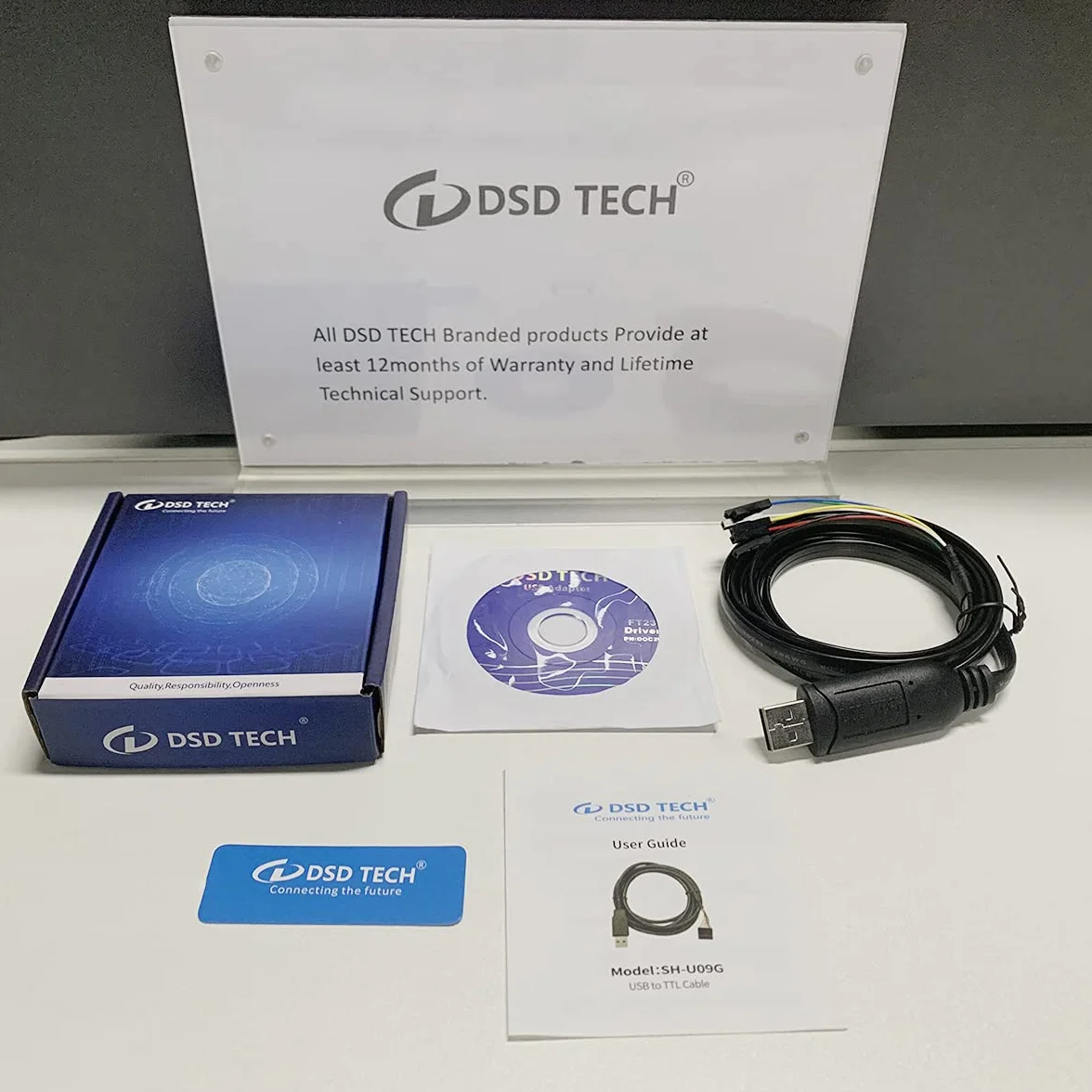 DSD TECH SH-U09G USB do TTL Kabel szeregowy FTDI FT232RL Wbudowany IC 1,8 M / 5,9FT