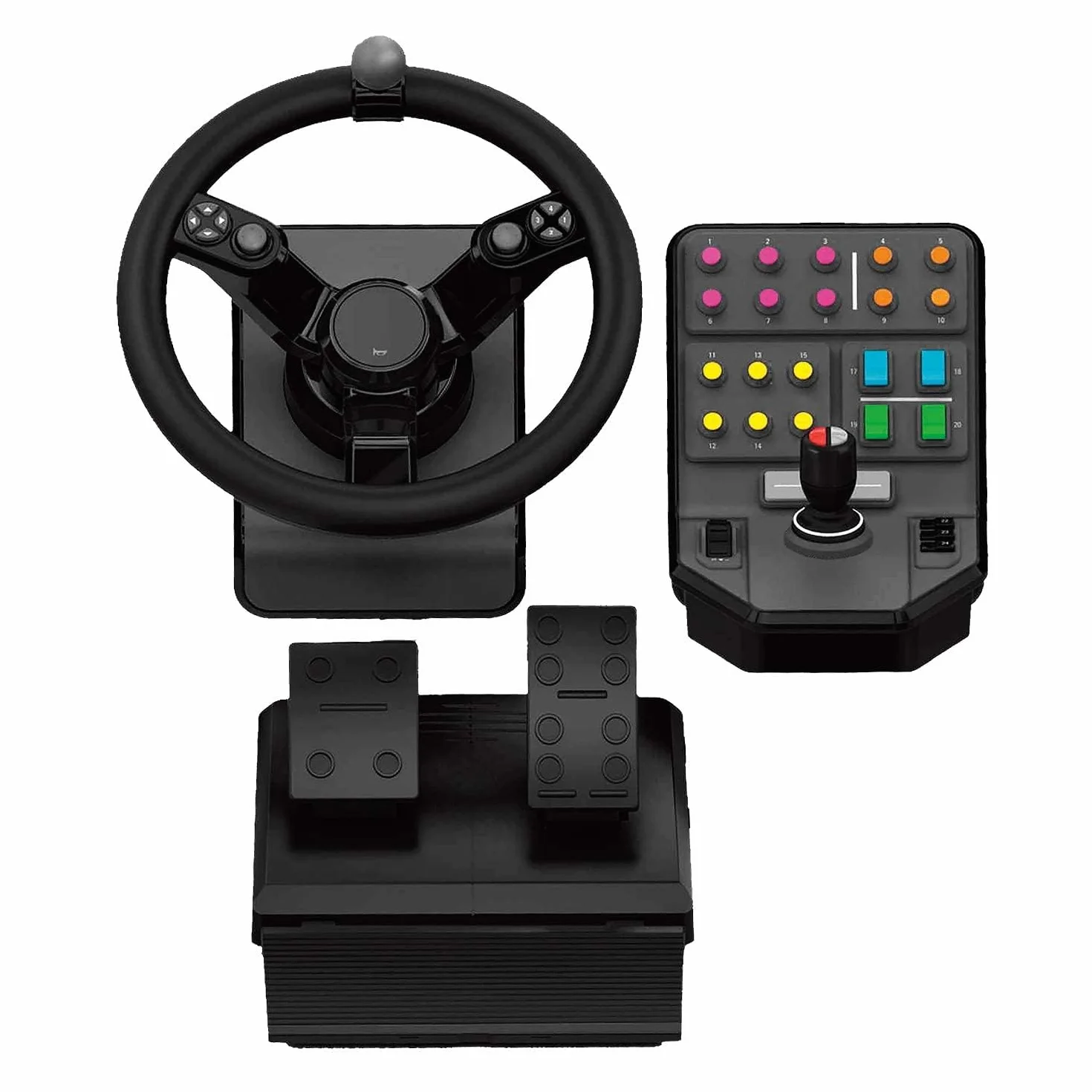 Logitech G Kontroler Farm Sim, kierownica i pedały 900° do Farming Simulator, 38 przycisków, USB, PC/Mac - Czarny