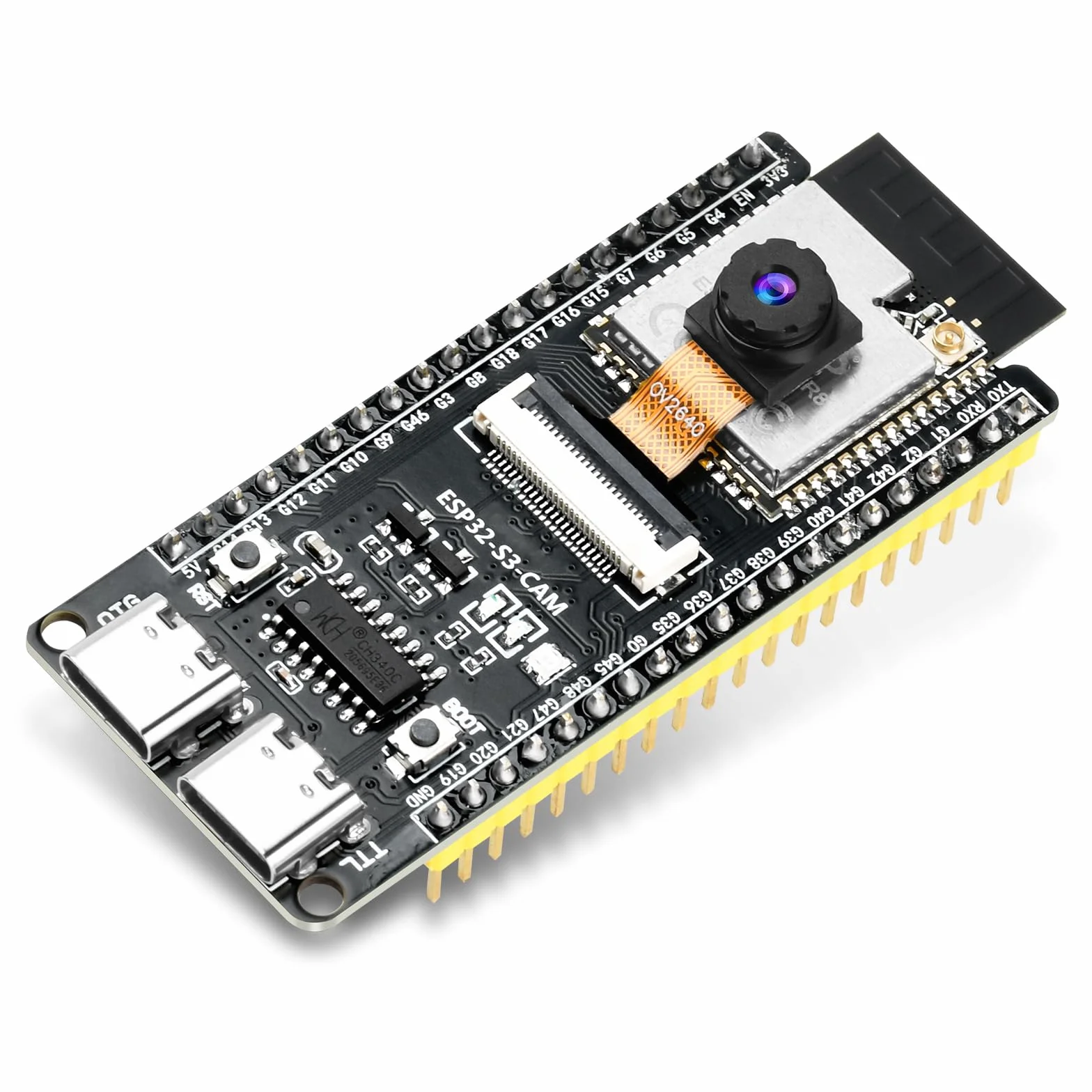 diymore Do ESP32-S3-CAM deska rozwojowa WiFi Bluetooth Core Board moduł kamery Onboard do modułu ESP32-S3-N16R8 CH340 Dual Type-C interfejs