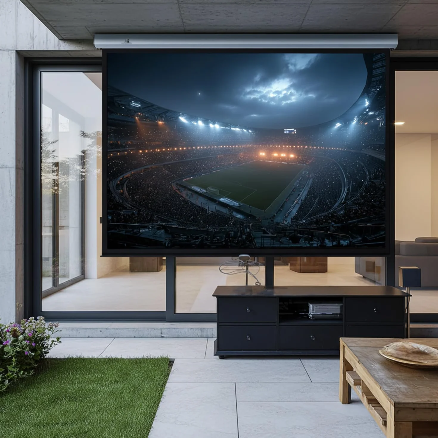 Maclean MC-591 Profesjonalny Ekran Projekcyjny, Podwieszane Mobilne Płótno, Przenośny Ścienny Ekran Służący Jako Kino Domowe, Przekątna Obrazu 120'' Format Obrazu 4:3, Wymiary Ekranu 240x180