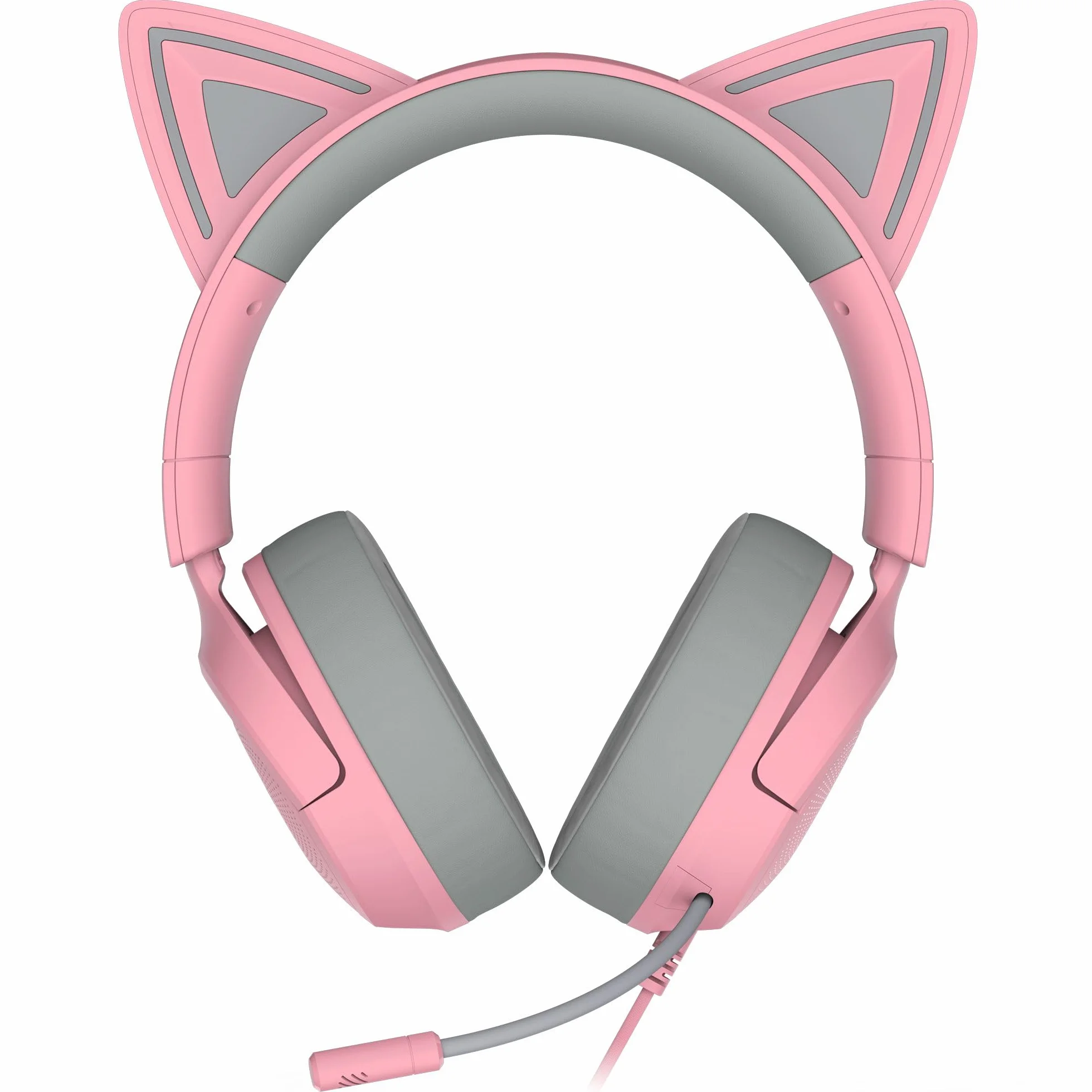 Razer Kraken Kitty V3 X - przewodowy zestaw słuchawkowy Kitty do gier - kultowe uszy Kitty - lekki, waży tylko 270g - mikrofon HyperClear Cardioid - przetworniki TriForce 40mm | Quartz