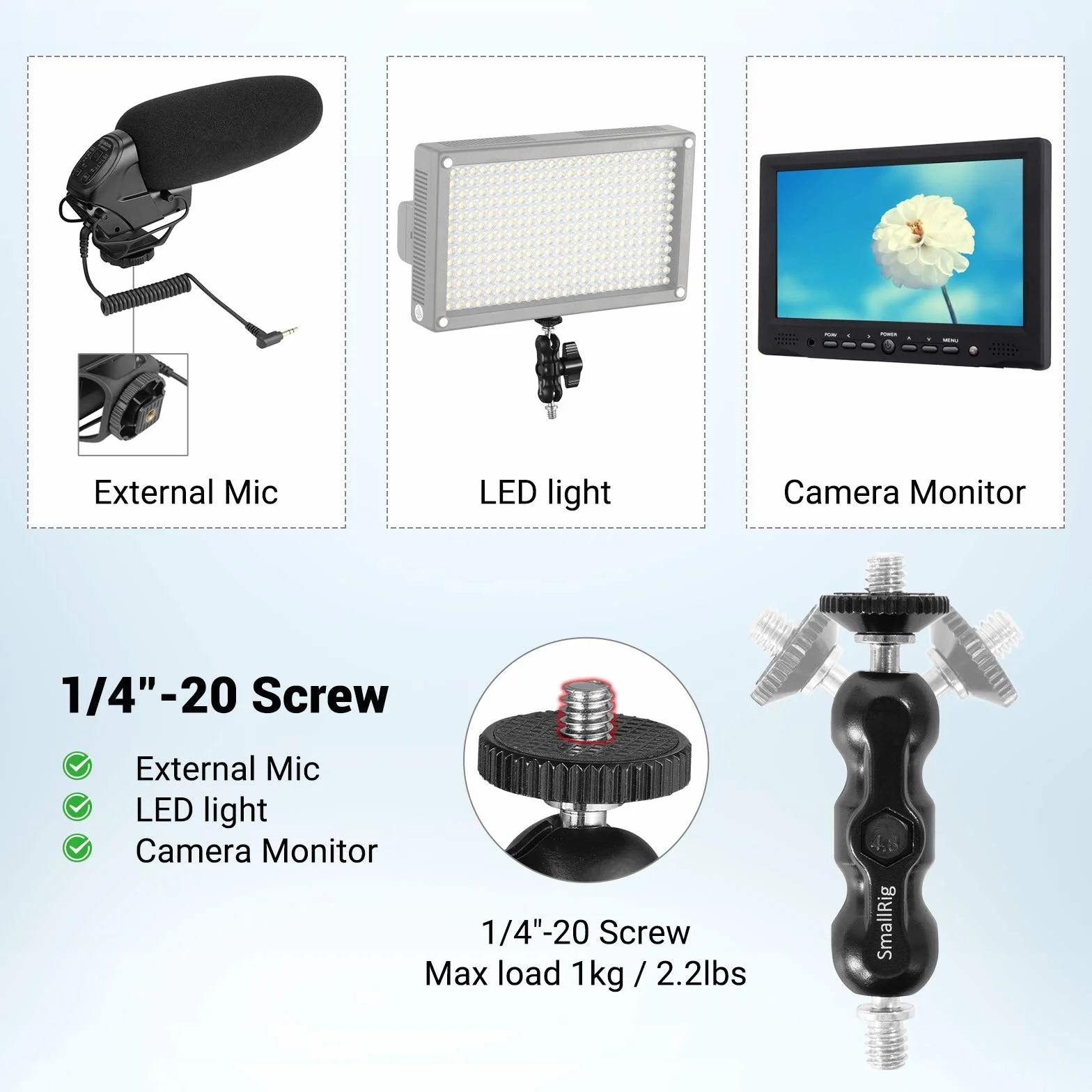 SMALLRIG Uniwersalne ramię Magic Arm z małą głowicą kulową - 2157