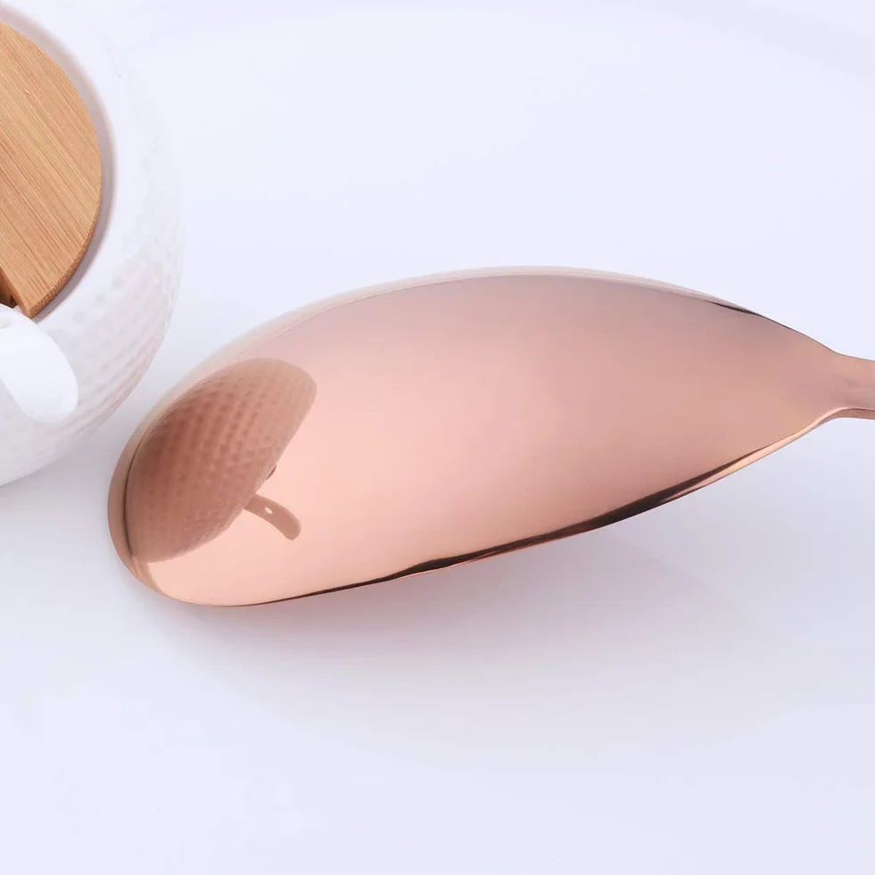 Zestaw do serwowania sałatek, RoseGold 2-częściowy zestaw, łyżka do sałatek i widelec do sałatek ze stali nierdzewnej