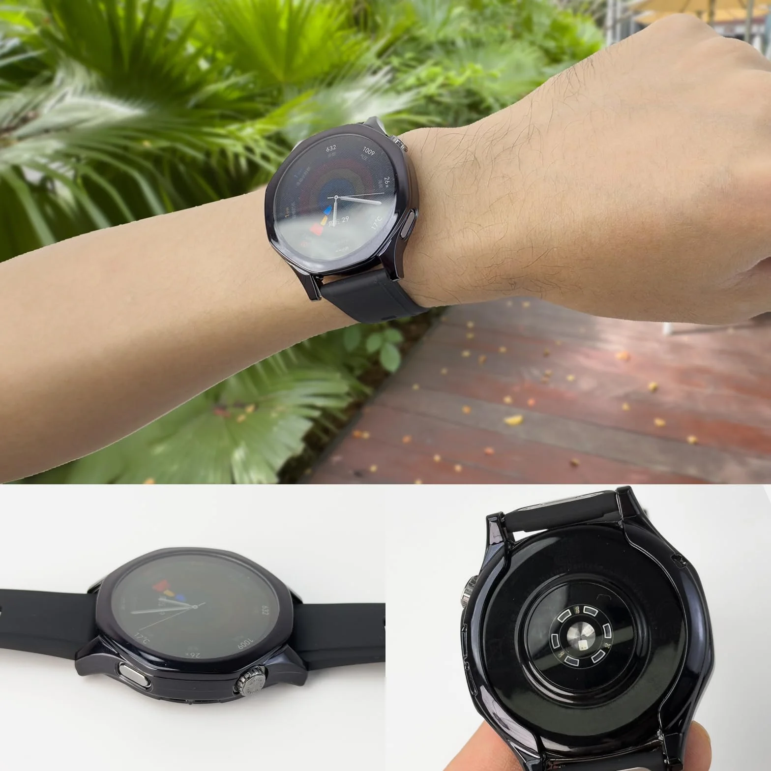sciuU Etui ochronne kompatybilne z Huawei Watch GT 5 46 mm, elastyczne etui z TPU z wbudowaną osłoną ekranu, miękka ramka i odporna na wstrząsy osłona pasuje do smartwatcha GT5, czarne