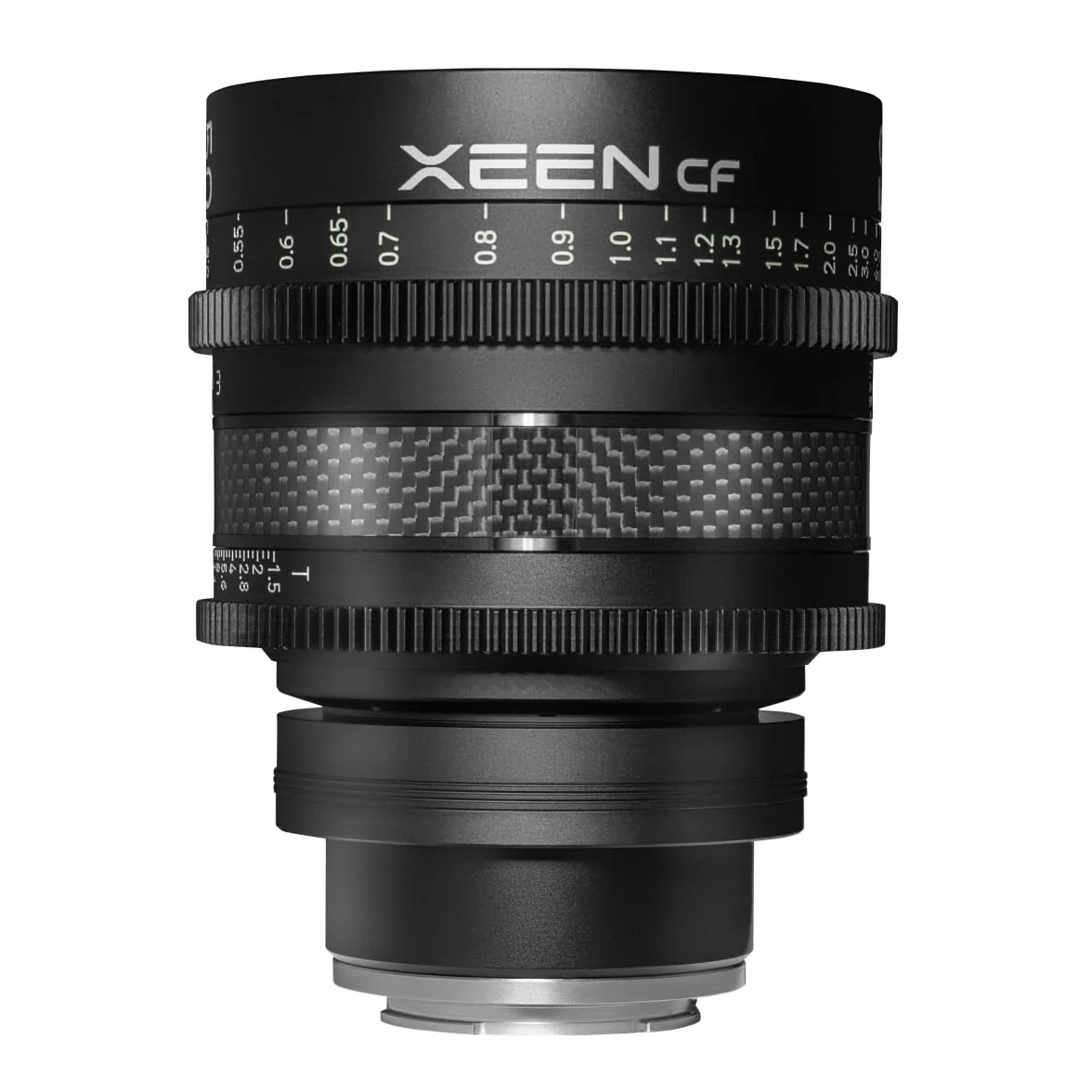 XEEN CF Cinema 50 mm T1,5 do Sony E pełnoklatkowy - profesjonalny obiektyw Cine, cylinder soczewkowy z włókna węglowego - bardzo kompaktowy, F1511101103, czarny