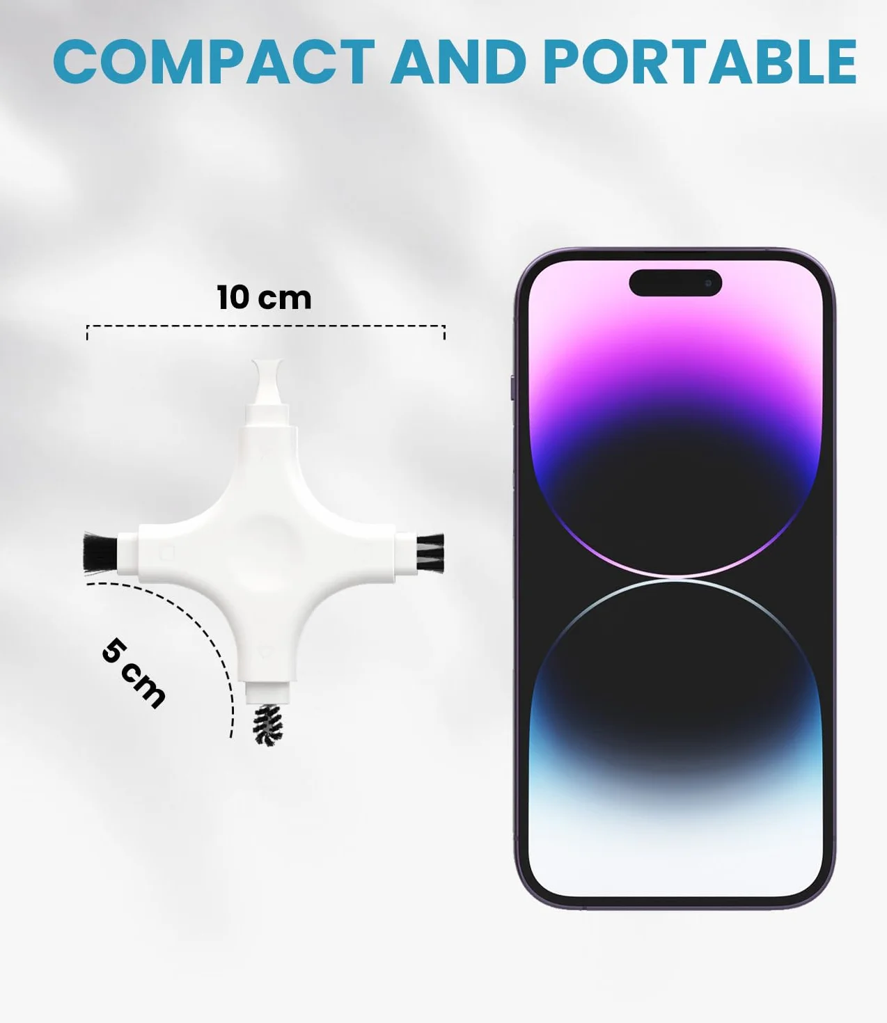 Nalezuns Zestaw do czyszczenia telefonu komórkowego, zestaw do czyszczenia Airpods, 4 w 1, zestaw do czyszczenia klawiatury, laptopa, tabletu, komputera, monitora PC, aparatu z rozpylaczem