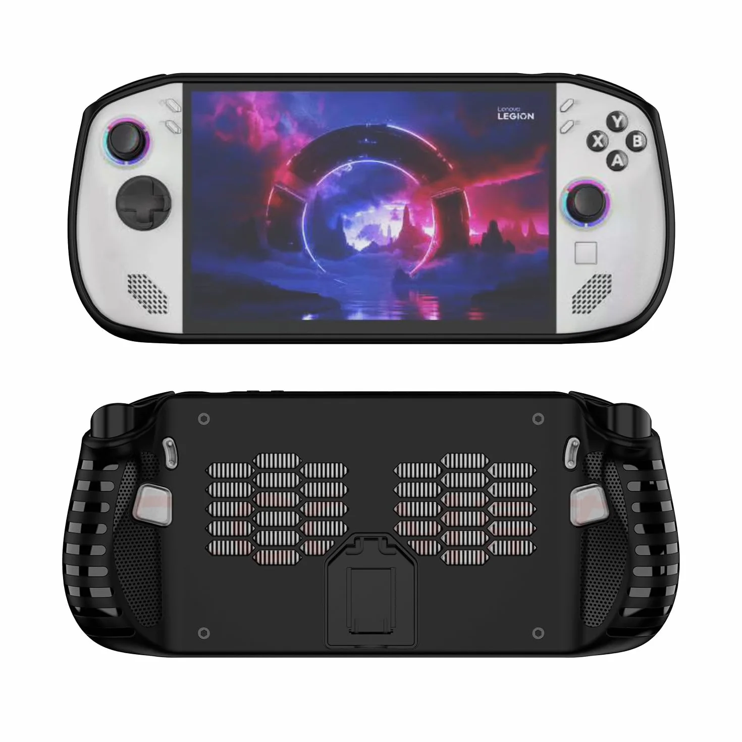 Etui na Lenovo Legion Go S, Ultracienkie Miękkie TPU Etui z Podpórką, Shockproof Ochronne Kickstand Case dla Lenovo Legion Go S-Czarny