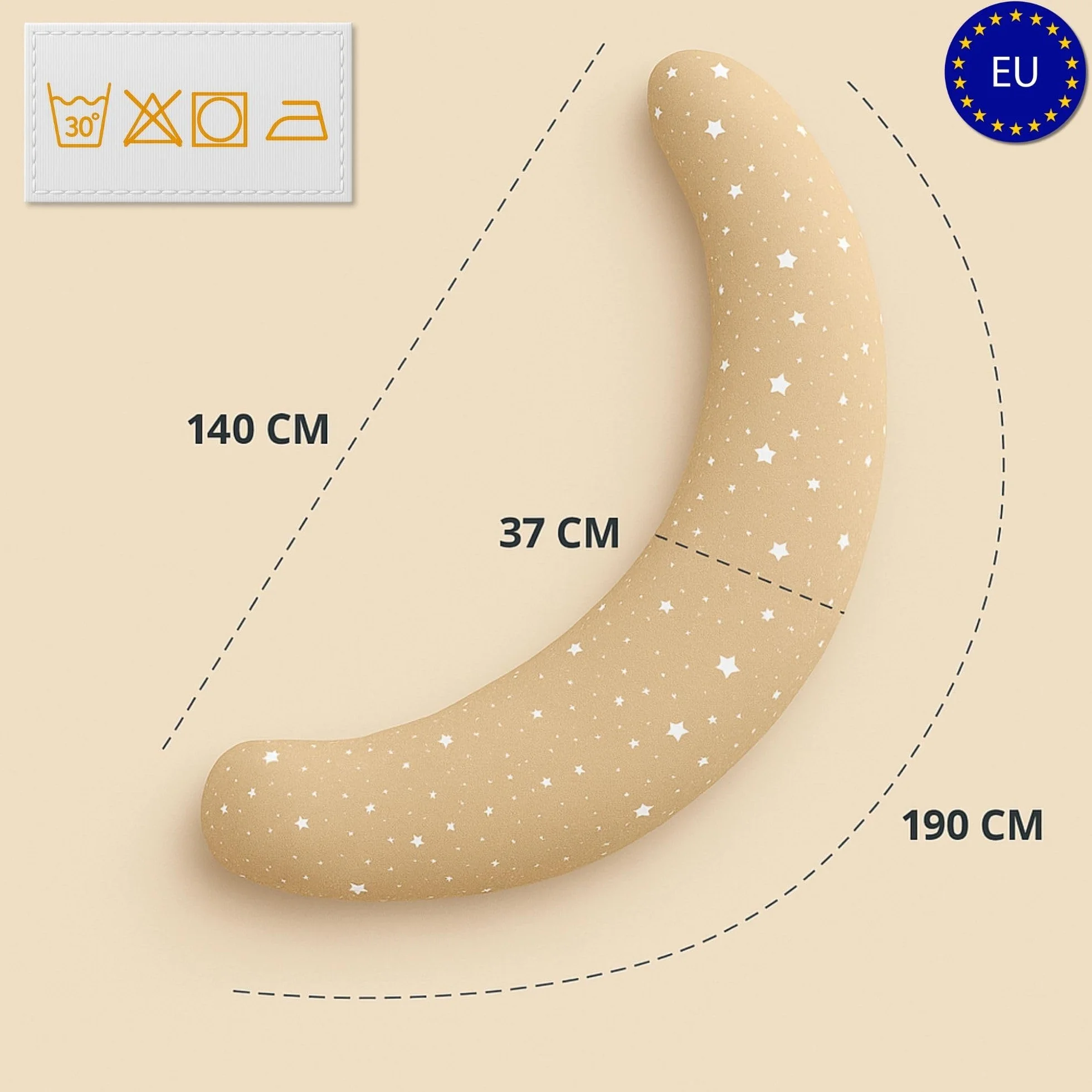 Poduszka do karmienia XXL 190 cm bawełniana ciążowa pozycjonująca galaktyka