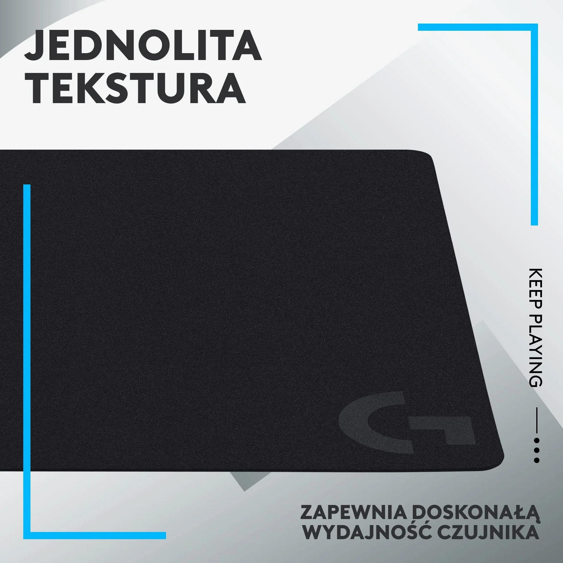 Logitech G G240 Materiałowa Podkładka pod Mysz dla Graczy, Stworzona pod Czujniki, Umiarkowane Tarcie, Antypoślizgowa Podkładka, akcesoria do PC i do Mac, 340 x 280 x 1 mm