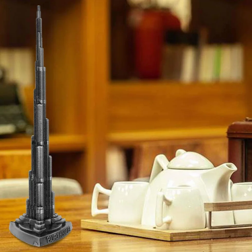 Burj Khalifa Tower Model Dubai Tower Model Miniaturowy Ornament Model ze Stopu Kreatywne Modelowanie Dekoracje Biurowe