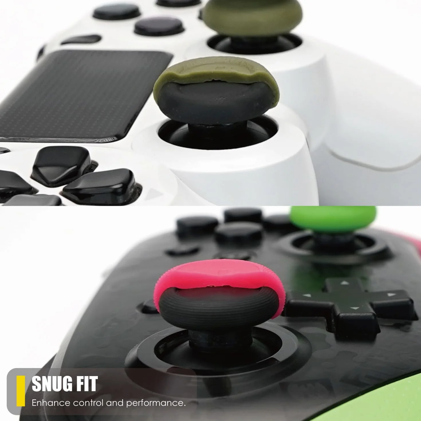 Czaszka & Co. Zestaw uchwytów na kciuk, nasadka joysticka, analogowa nasadka na kij do kontrolera Nintendo Switch Pro & PS5 / PS4 / Slim/Kontroler Pro - Galaktyczny fioletowy, 3 pary (6 sztuk)