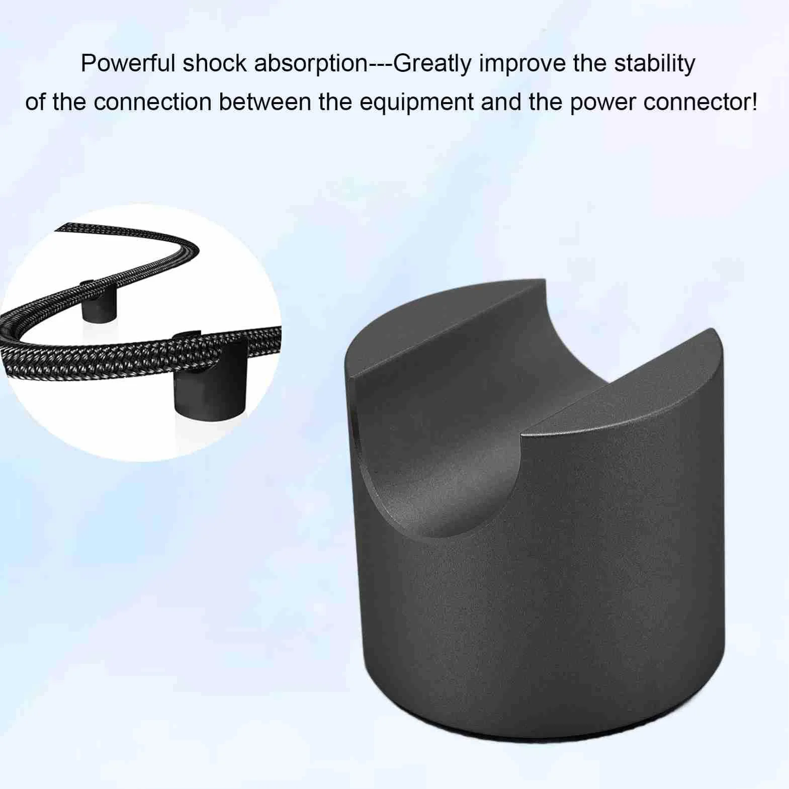 4 szt. Zacisk do Kabla HiFi Wspornik z Drutu Ze Stopu Aluminium Mocny Kabel Głośnikowy Zacisk Podwyższający Kabel HiFi Trzpień Stabilizujący z Podkładkami Tłumiącymi do (BLACK)