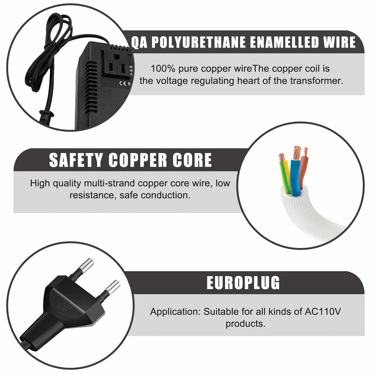 Przetwornica napięcia transformator 220 V na 110 V, 300 W krok w dół konwerter prądu adapter sieciowy adapter podróżny adapter prądu przetwornica napięcia wtyczka EU