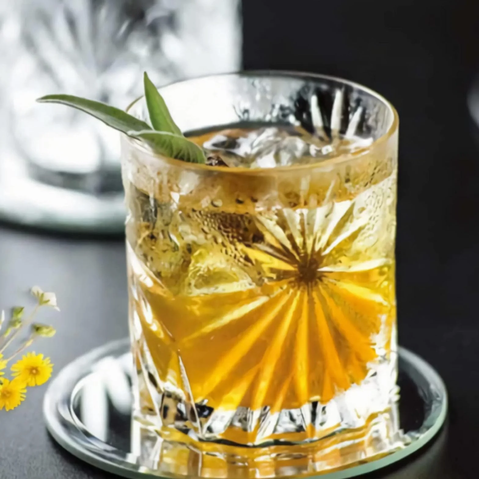 Bezołowiowe Kryształowe Kieliszki Do Whisky 2PCS Bourbon Szkocka Koniak