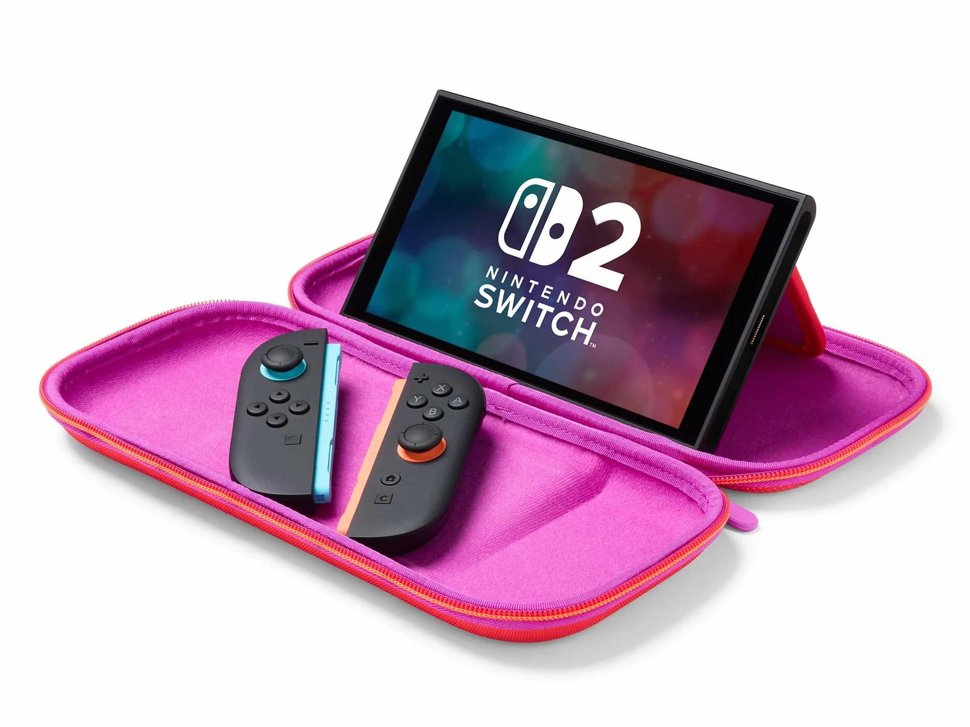 Etui PowerA Slim do Nintendo Switch 2 - Mario i przyjaciele, oficjalna licencja, etui ochronne, miejsce na 10 kart z grami, wyściełana osłona ekranu, wbudowana podstawka do gry