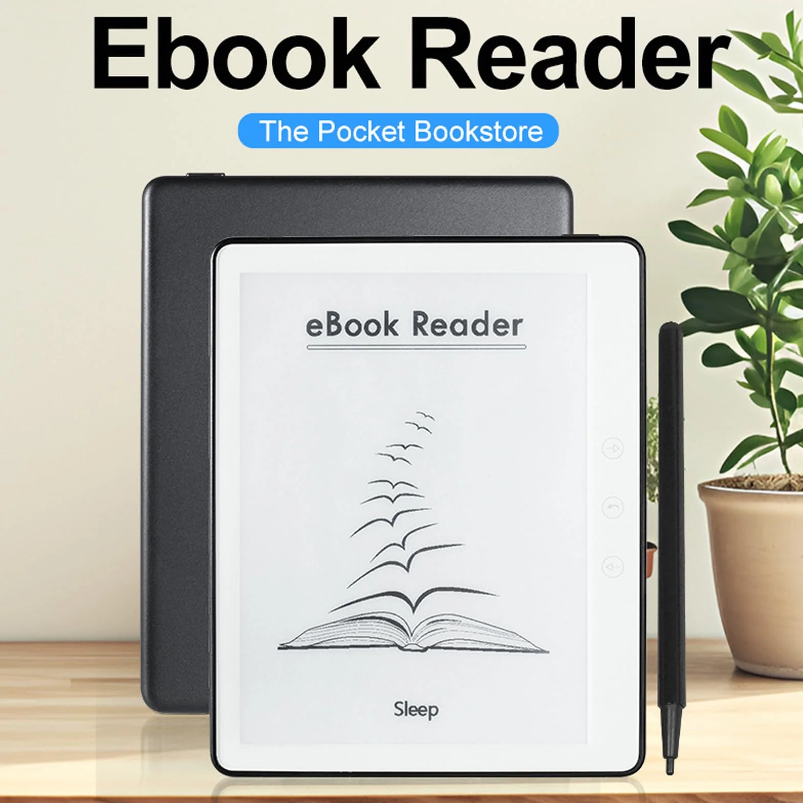Czytnik E-booków z Ekranem EInk 5,76, Czytniki E-booków dla Nastolatków, Dorosłych i Seniorów, 64 GB z możliwością Rozszerzenia, dla Androida 8.1, 1500 MAh