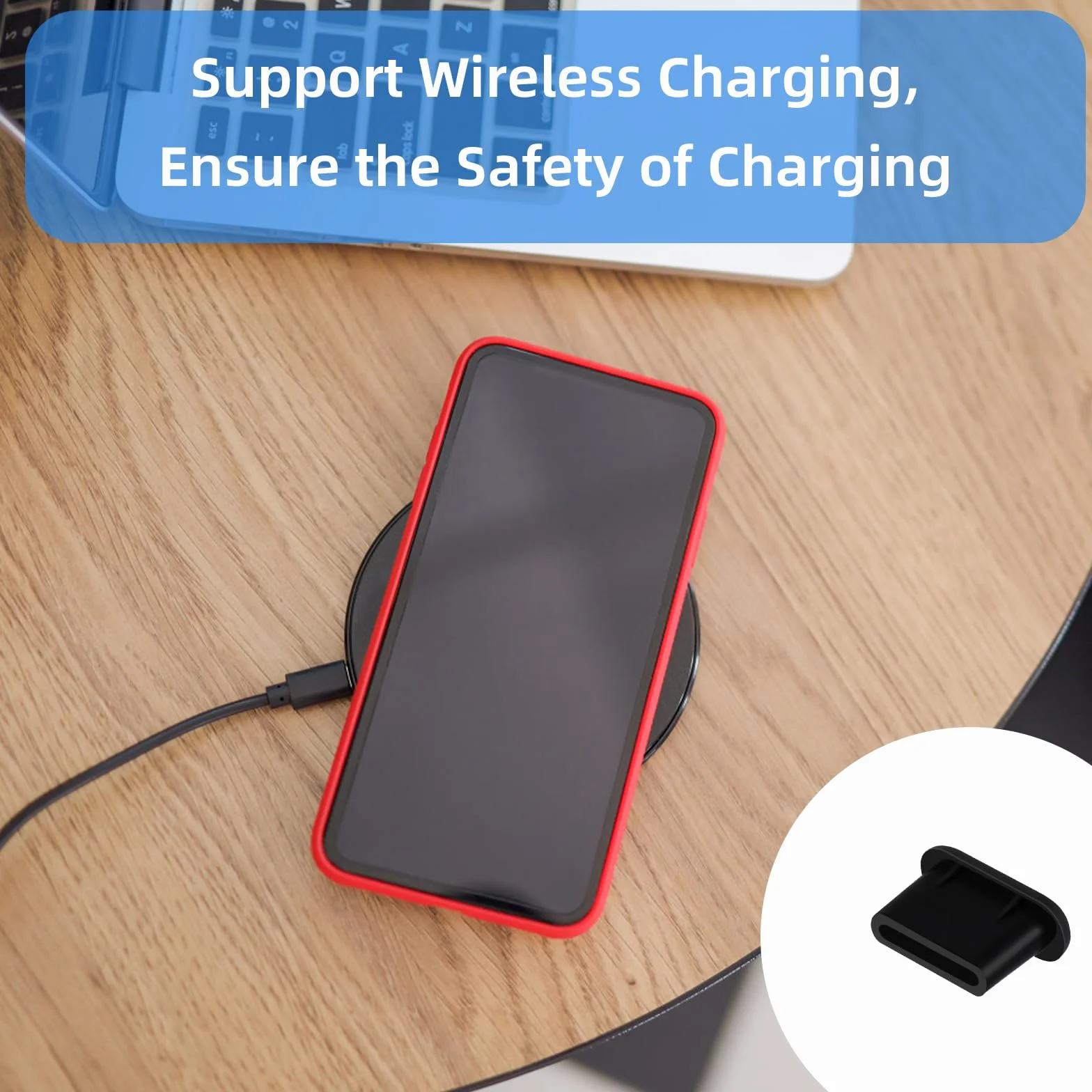TIESOME 25 szt. wtyczka przeciwpyłowa do telefonu, silikonowa osłona portu ładowania telefonu USB C, ochrona przeciwpyłowa, korek kompatybilny z większością telefonów komórkowych i tabletów typu C