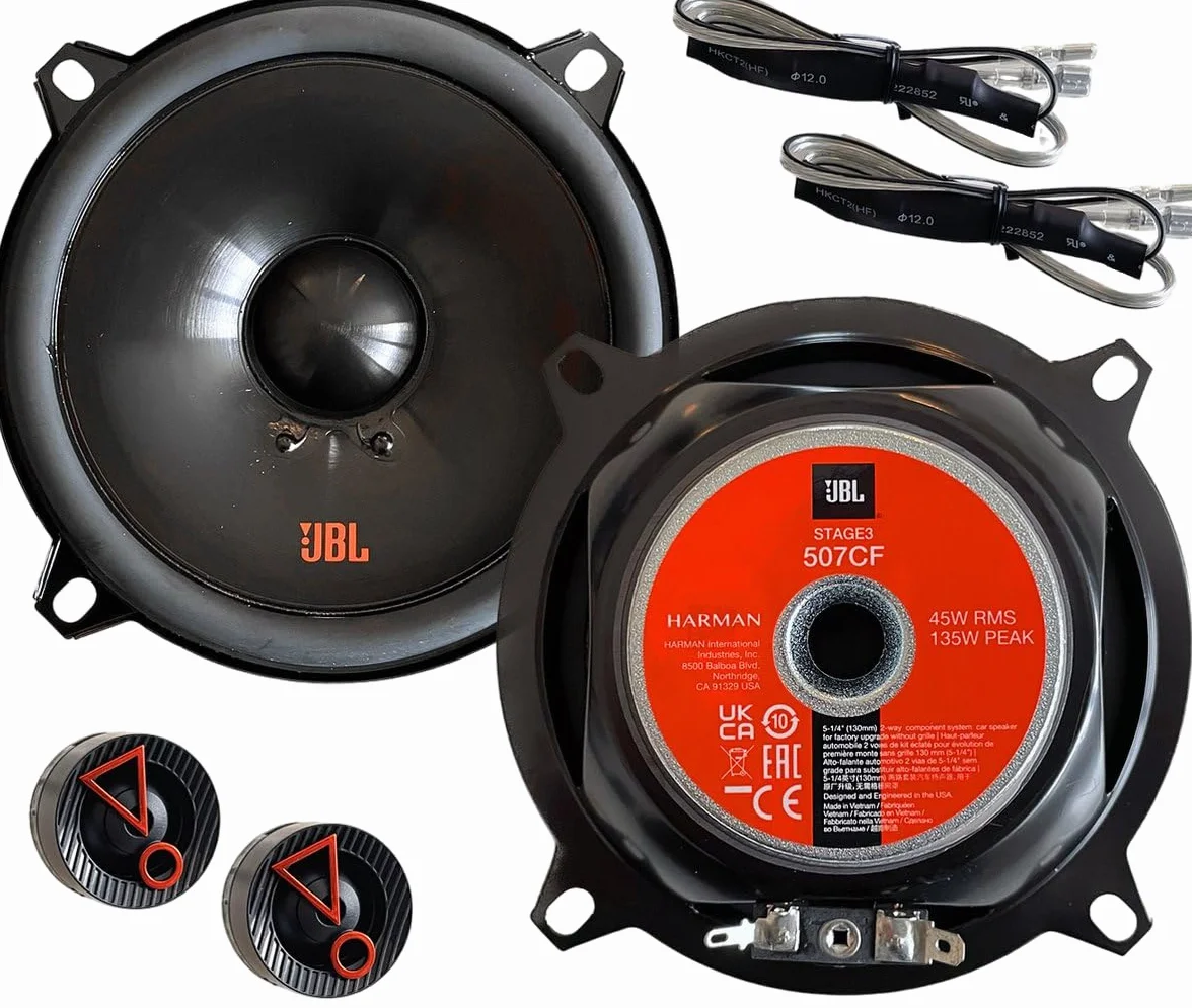 JBL Stage3 507CF głośnik samochodowy Harman Kardon 2-drożny system głośników samochodowych, 135 W Baffle Pro Sound 13 cm (130 mm) bez oddzielnych kratek i głośników wysokotonowych