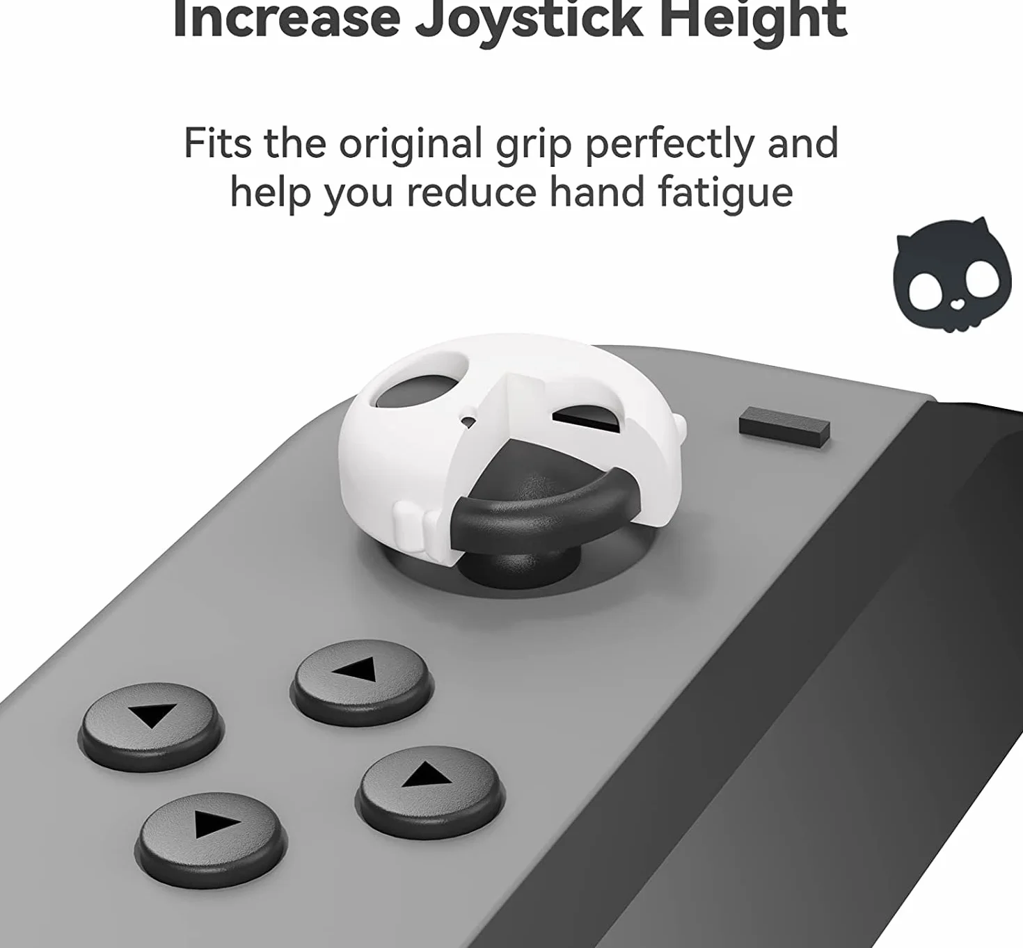 GeekShare Śliczne silikonowe nakładki na kciuki Joystick, osłona joysticka kompatybilna z Switch/OLED/Switch Lite, 4 szt. - Czaszka (czarno-biała)