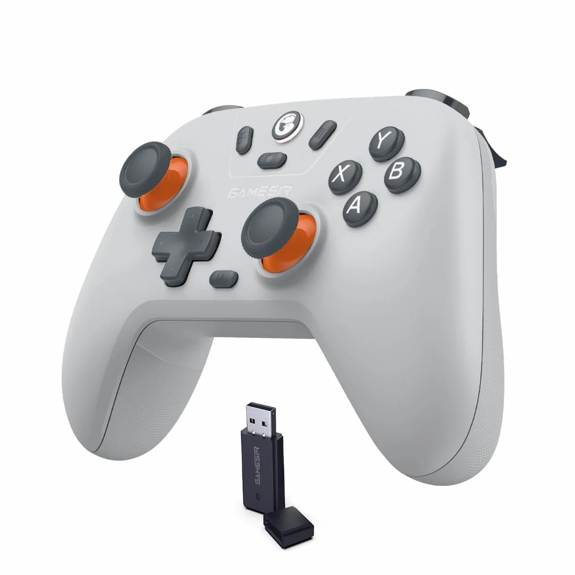 GameSir Nova Lite Wireless Controller – 2.4G & Bluetooth Gamepad for Windows PC, iPhone, Android, Switch & Steam Deck – Hall Effect Triggers, Turbo Function, Rumble Vibration (Ash Gray)