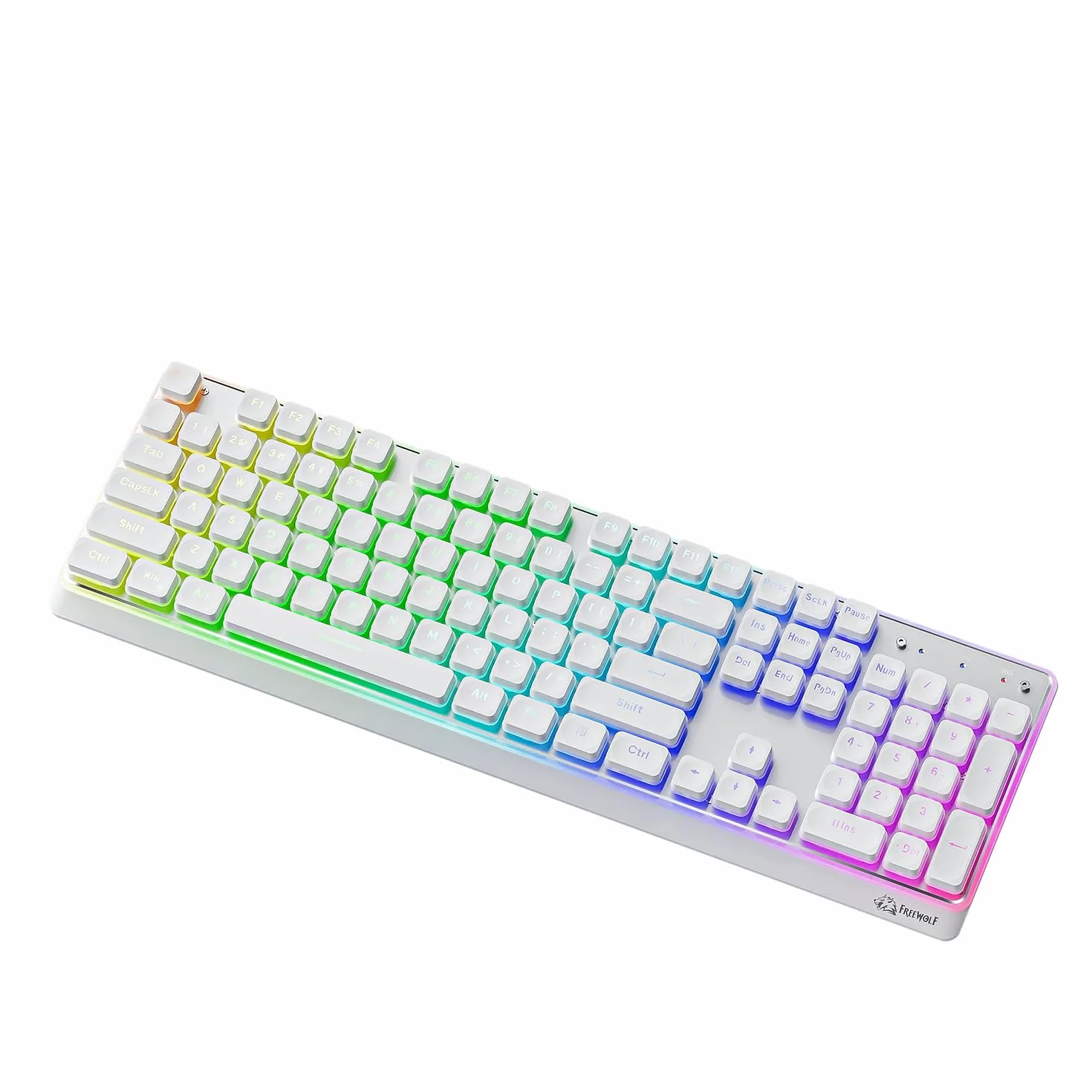 ZIYOU LANG x FREEWOLF M104 Wireless Keyboard, Triple Mode 75% Gaming Office Keyboard with RGB Backlit, 4000mAh Rechargeable, Compatible with Windows/Mac