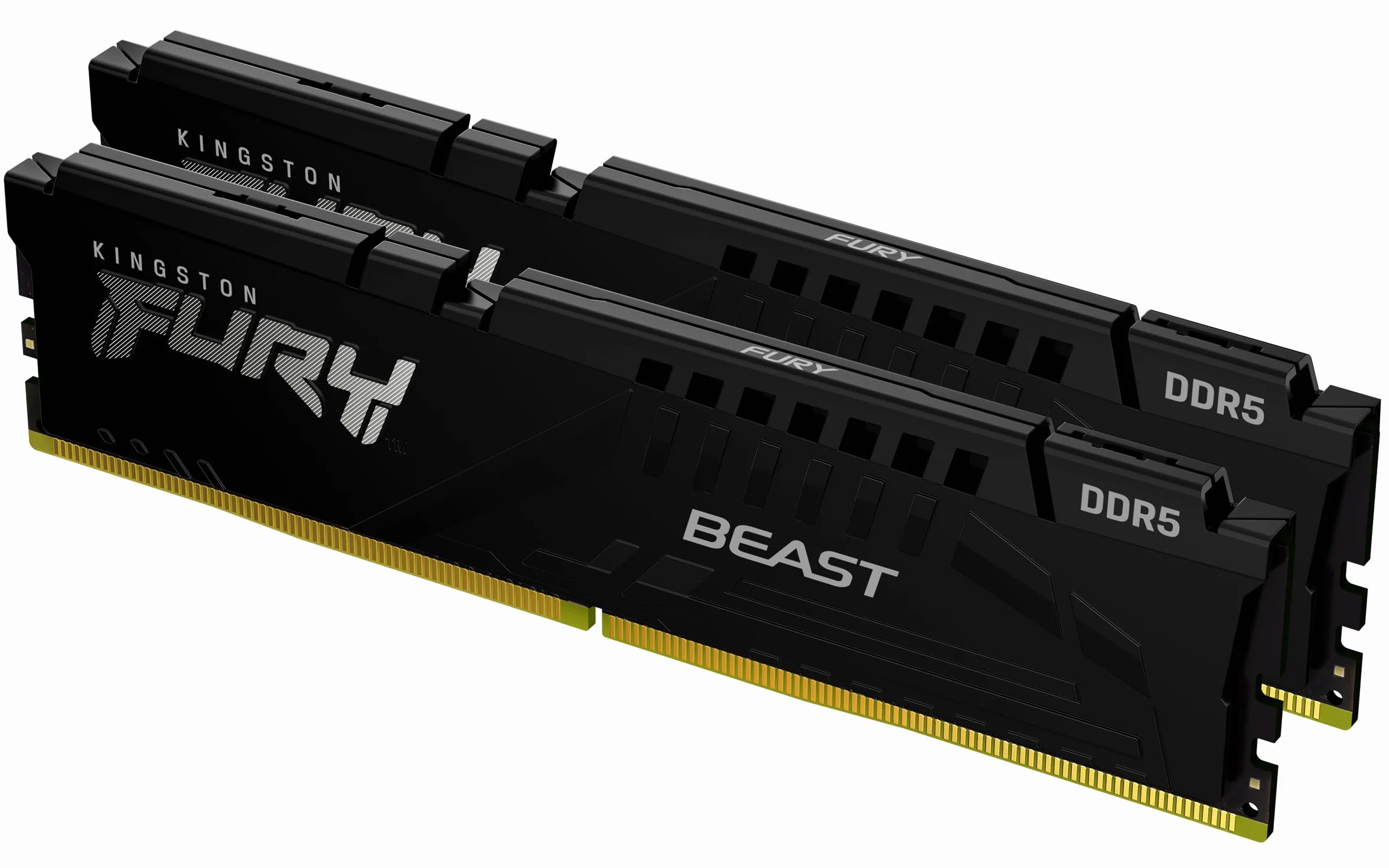 Kingston FURY Beast Black DDR5 64GB (2x32GB) 6000MT/s CL30 DIMM zestaw pamięci do gier stacjonarnych z 2 AMD EXPO i Intel XMP - KF560C30BBEK2-64