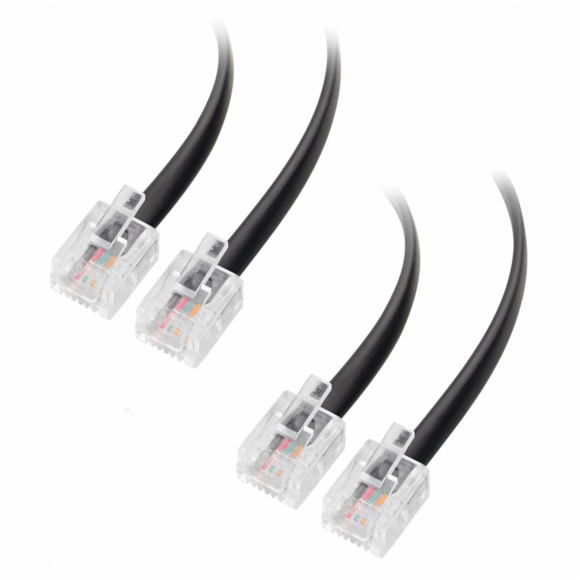 Cable Matters 2-Pack, RJ11 Kabel w kolorze czarnym - 1m