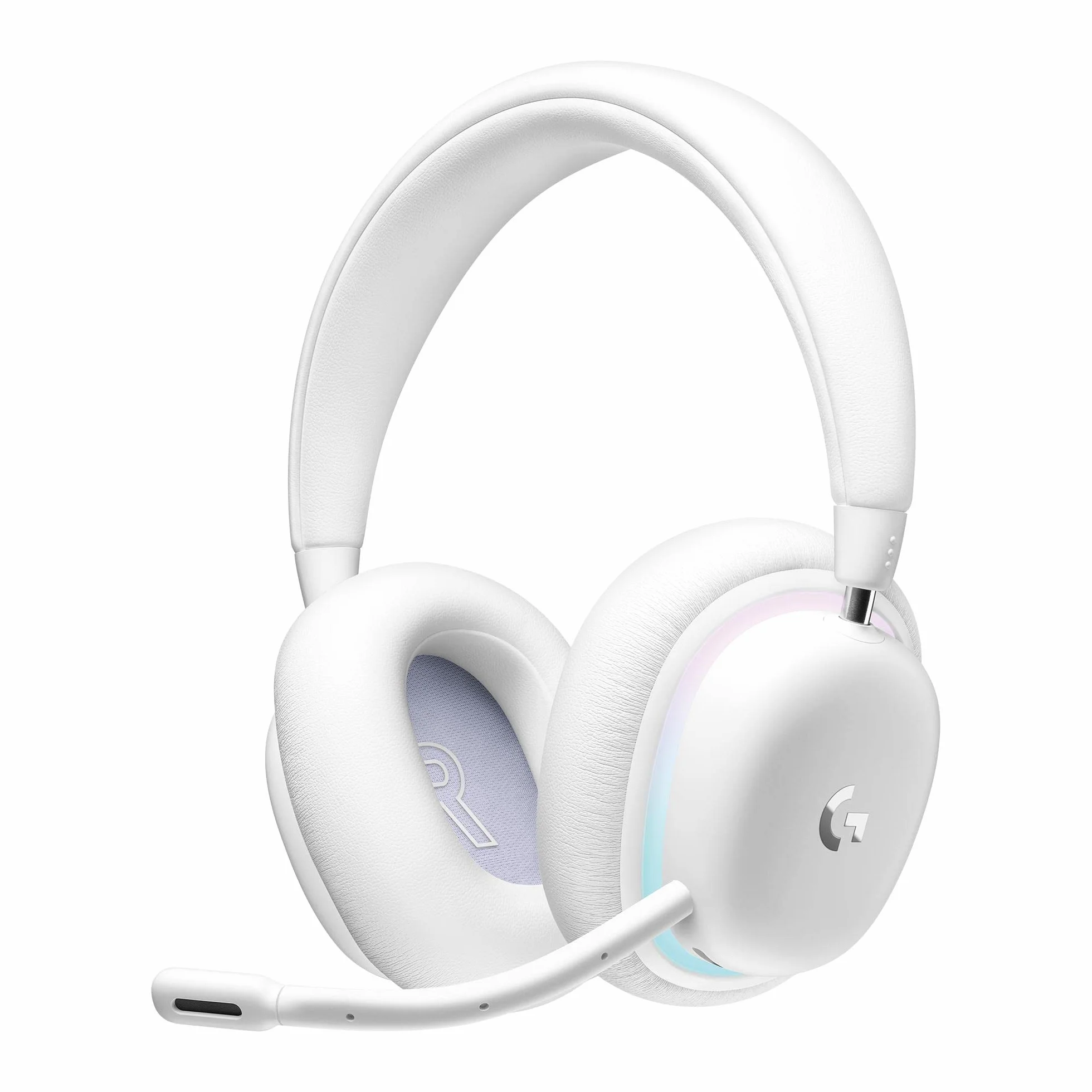 Logitech G G735 Bezprzewodowe Słuchawki do Gier, Konfigurowalne Oświetlenie RGB, LIGHTSPEED, Bluetooth, Odłączany Mikrofon, Kompatybilne z PC & Mac - Biały
